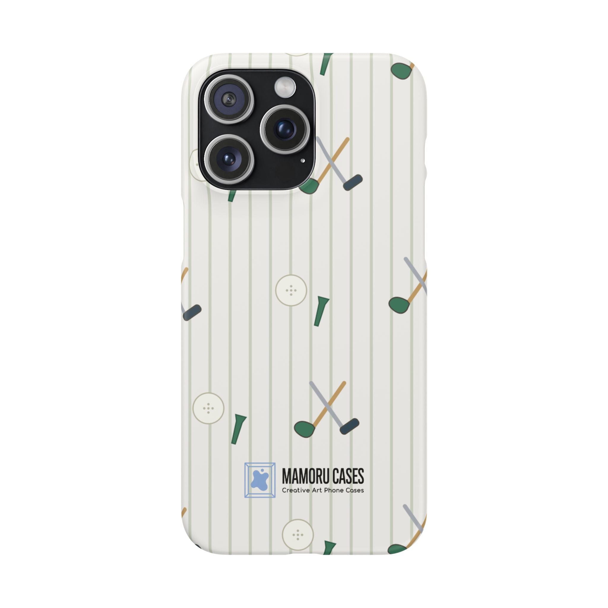 Mamoru Cases | Golf Pattern Snap Phone Case Tee & Mallet Design