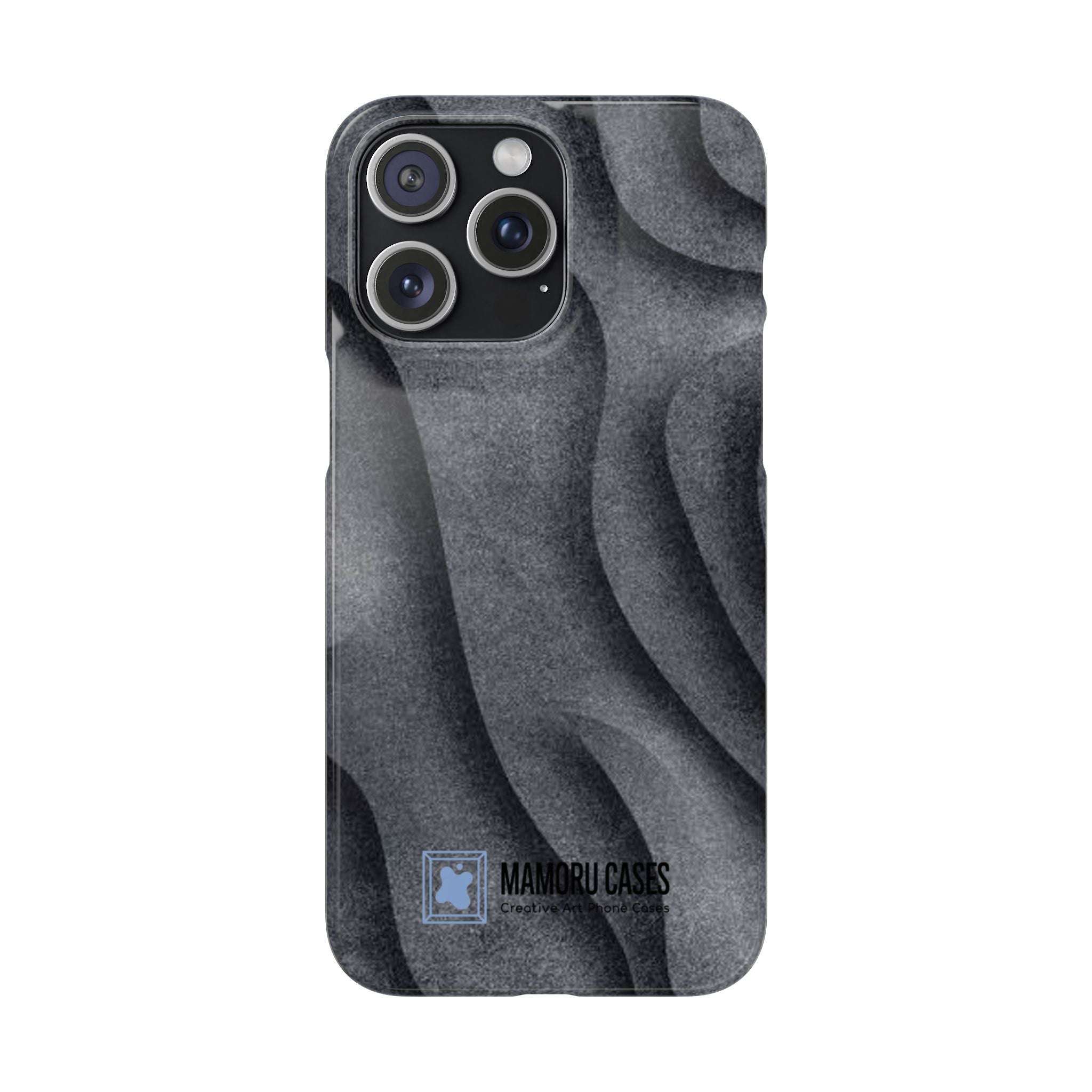 Phone Case — Textured Charcoal Wave Snap Case
