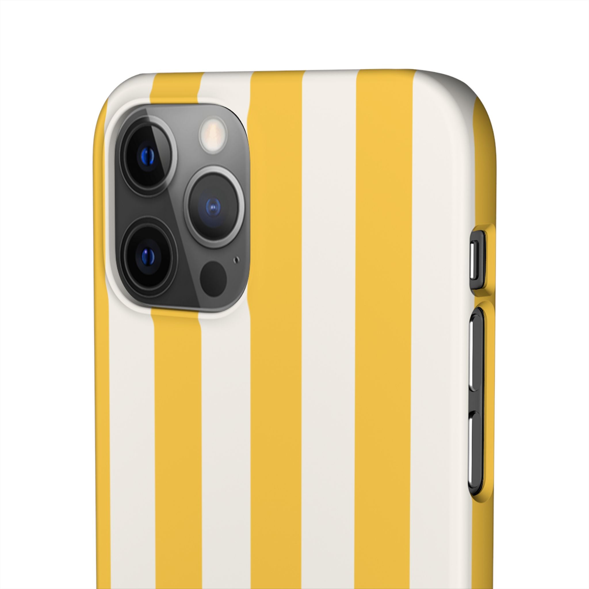 Yellow Stripe Phone Case — Bright Vertical Striped Snap Case