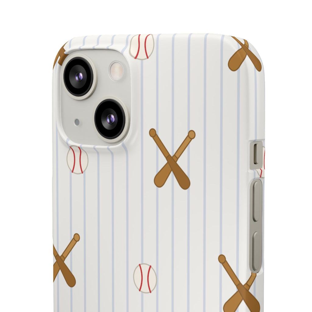 Baseball Pattern Phone Case — Bat & Ball Snap Case