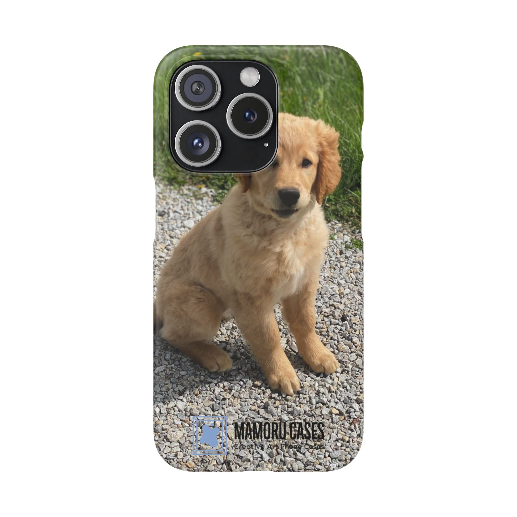 Phone Case — Cute Golden Retriever Puppy Photo Protective Snap Case