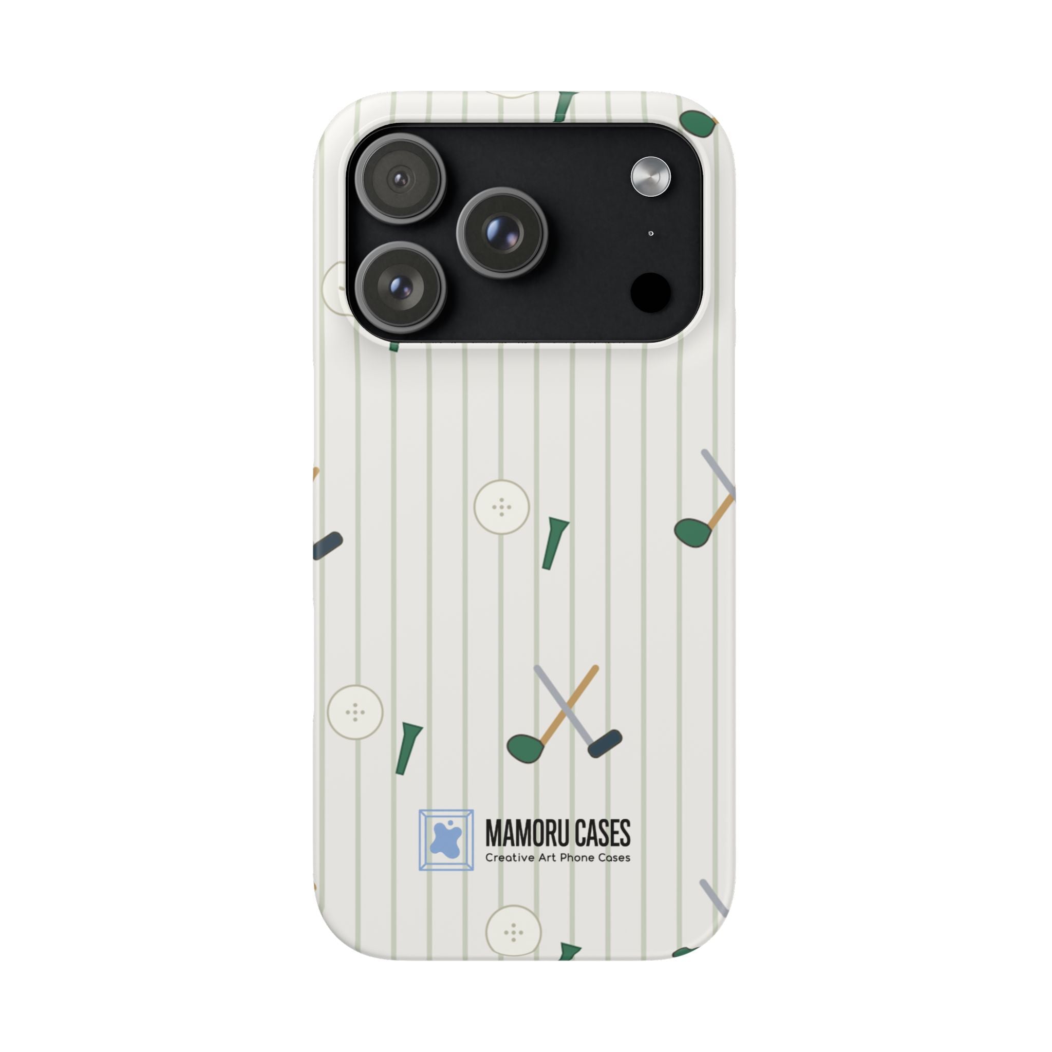 Mamoru Cases | Golf Pattern Snap Phone Case Tee & Mallet Design
