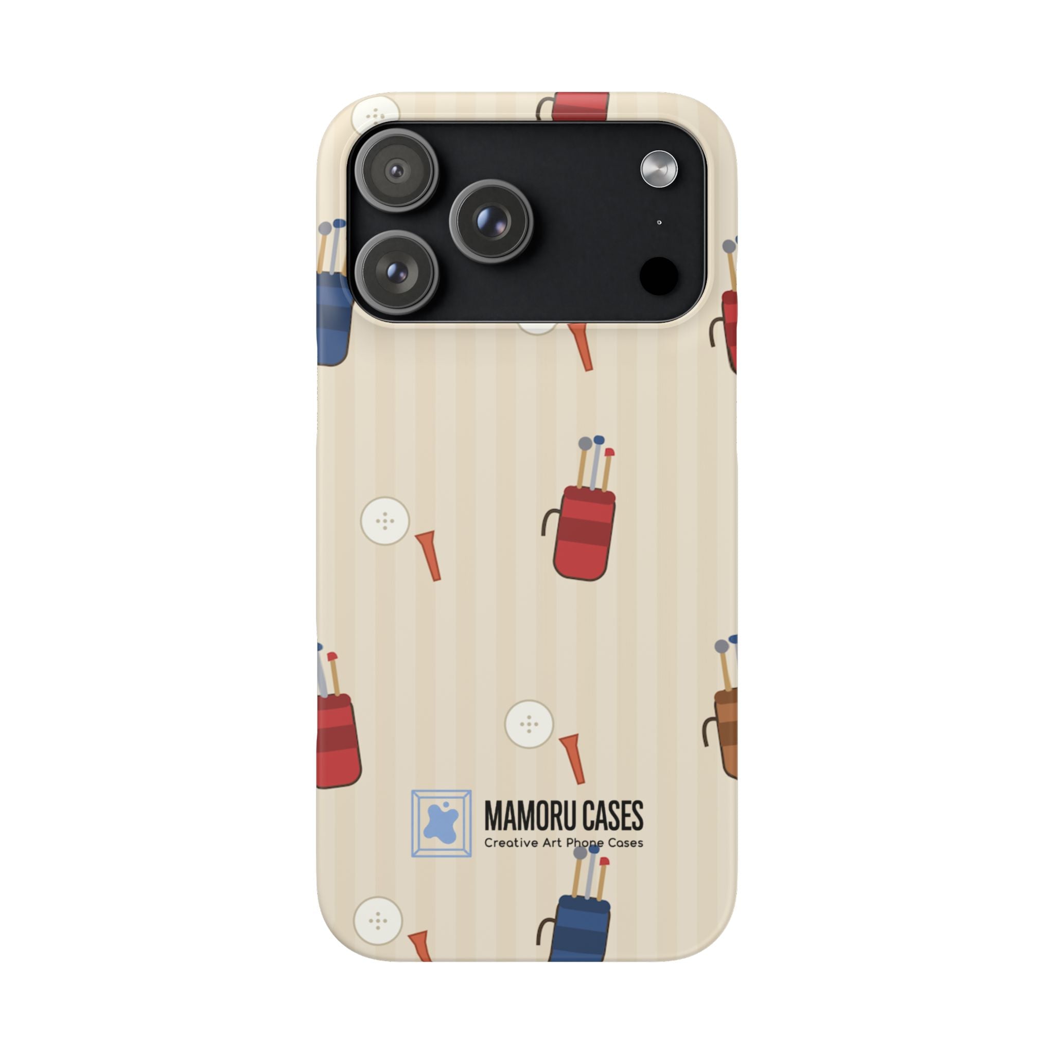 Golf Pattern Phone Case — Retro Golf Bag & Tee iPhone Case