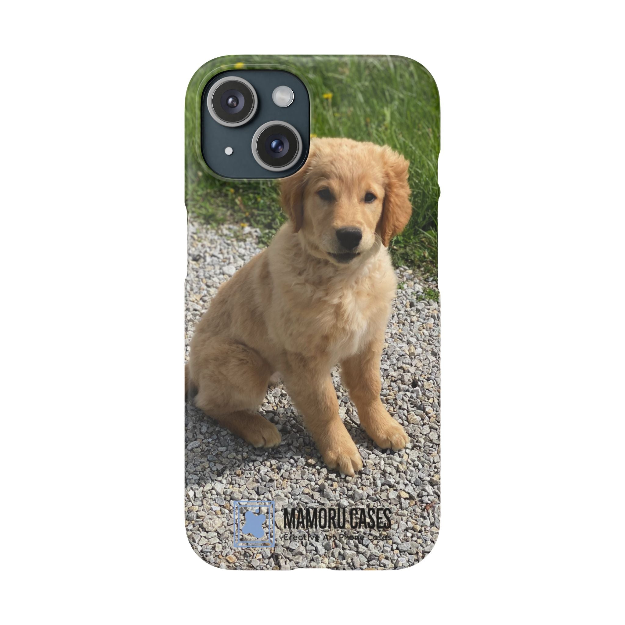 Phone Case — Cute Golden Retriever Puppy Photo Protective Snap Case