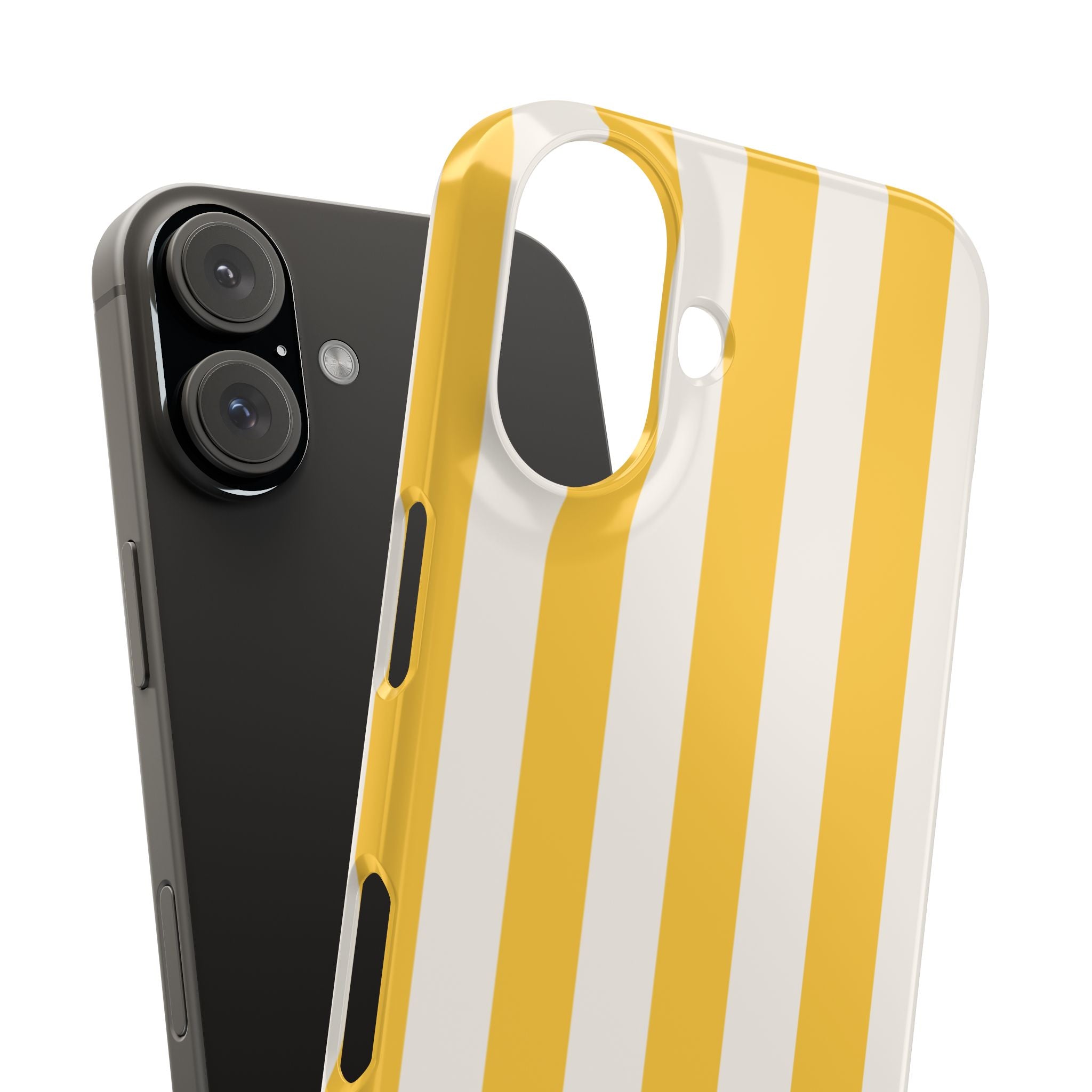Yellow Stripe Phone Case — Bright Vertical Striped Snap Case