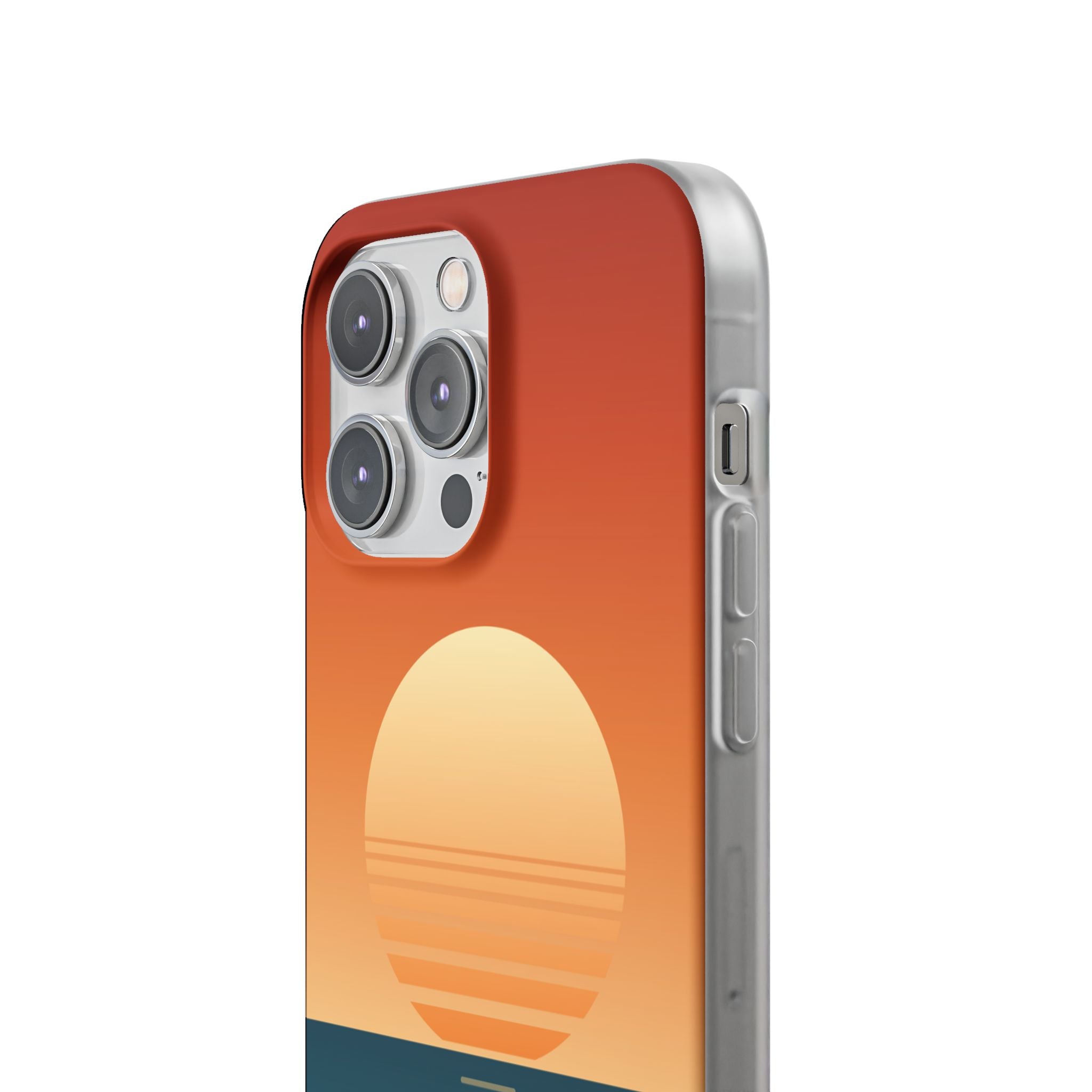 Sunset Horizon Phone Case — Minimal Beach Sunset Graphic for iPhone & Samsung