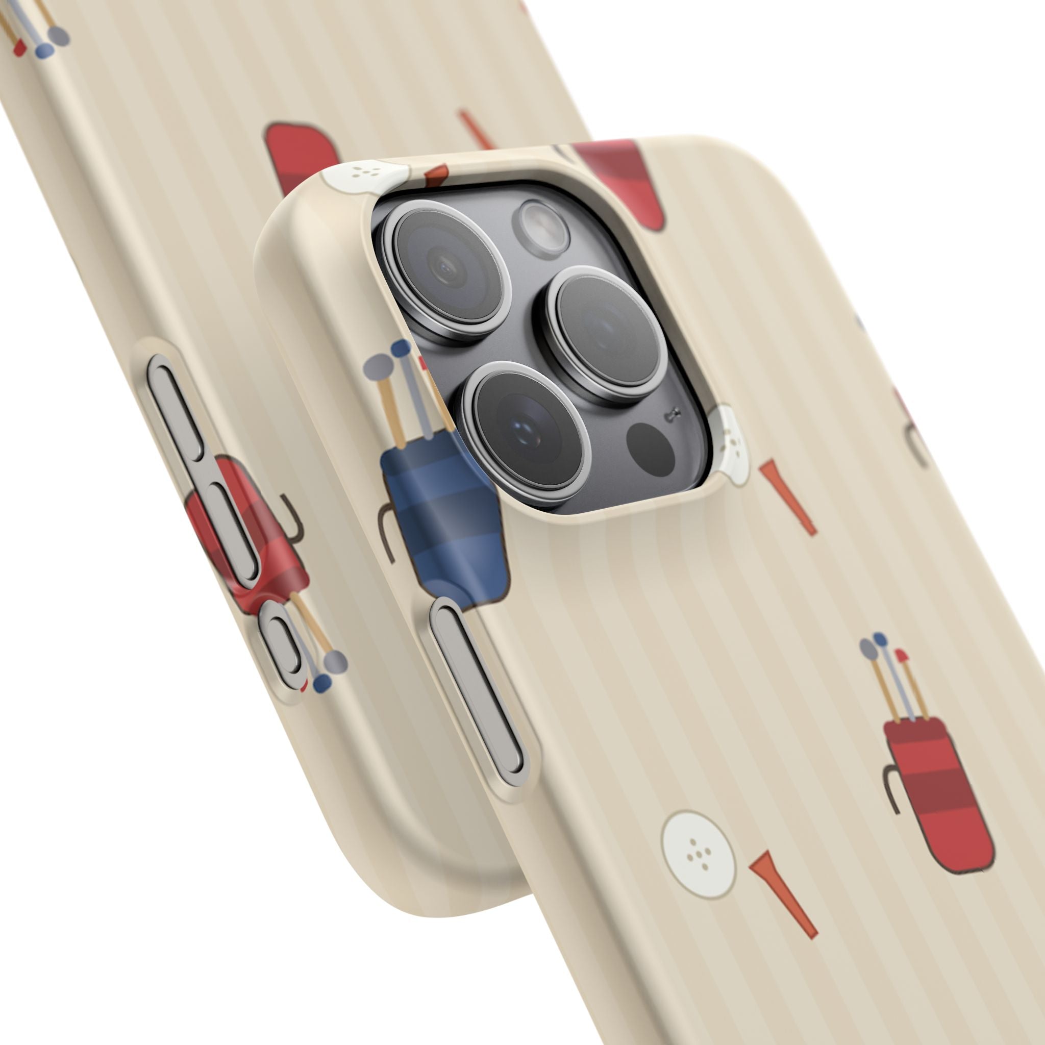 Golf Pattern Phone Case — Retro Golf Bag & Tee iPhone Case