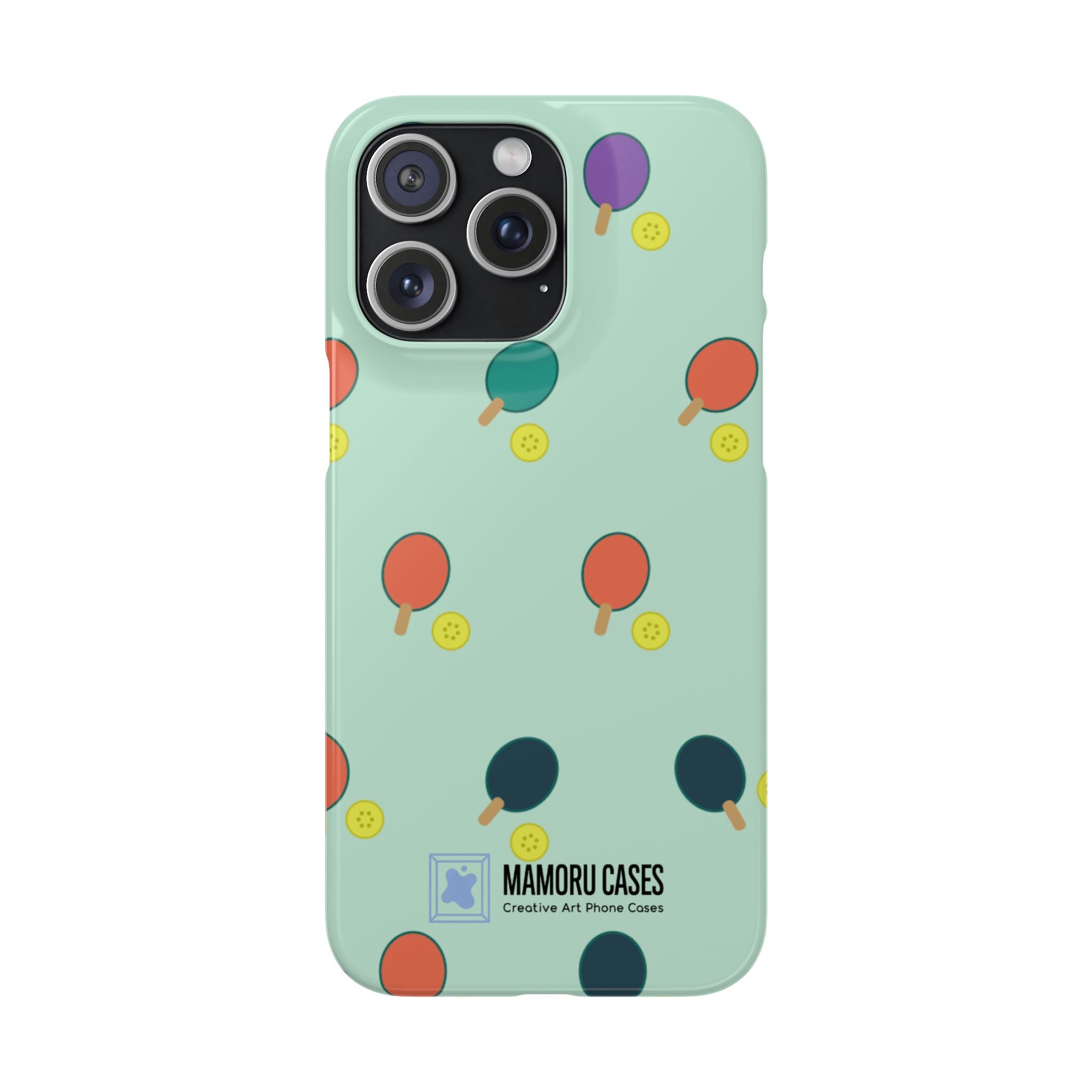 Ping Pong Paddle Pattern Phone Case — Mint Athletic Phone Cover