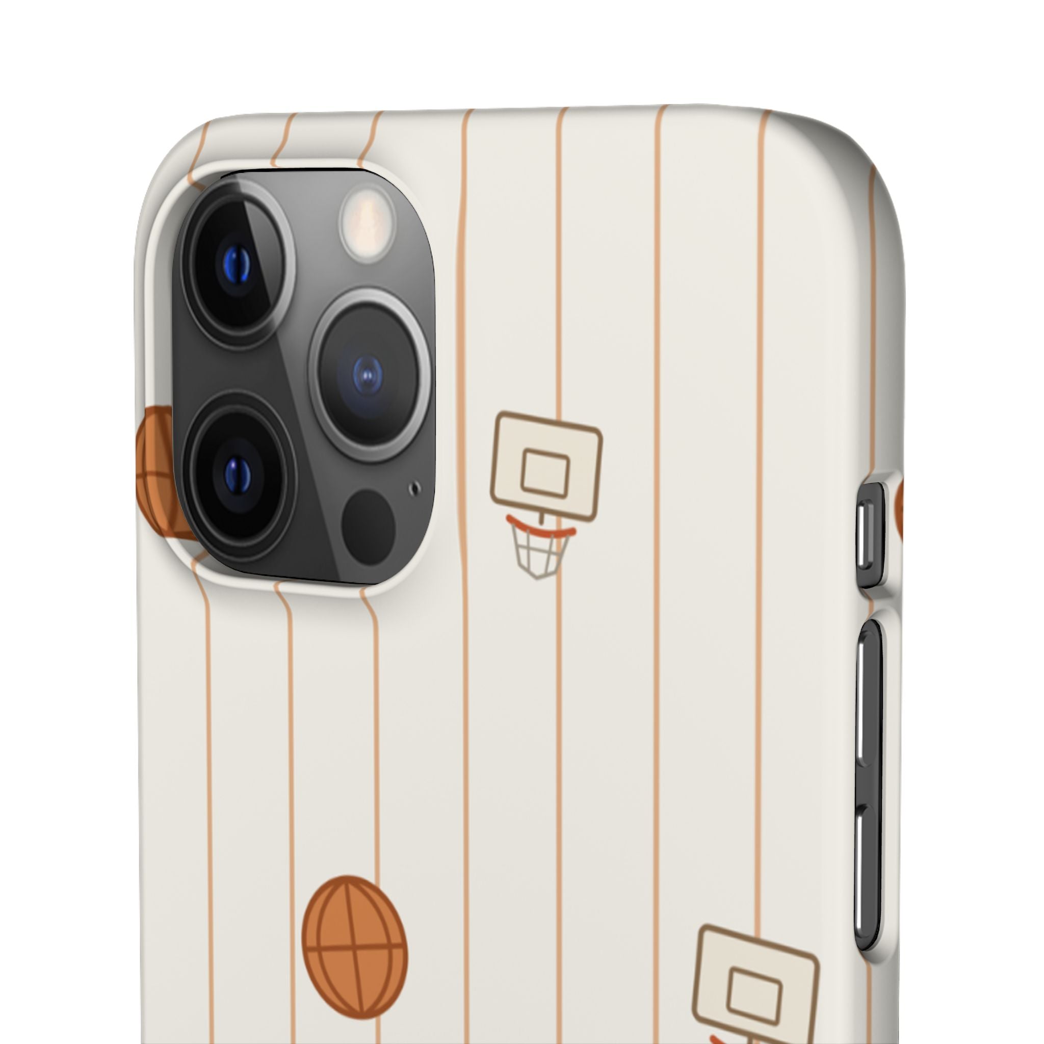Basketball Pattern Phone Case — Cute Hoops Snap Case