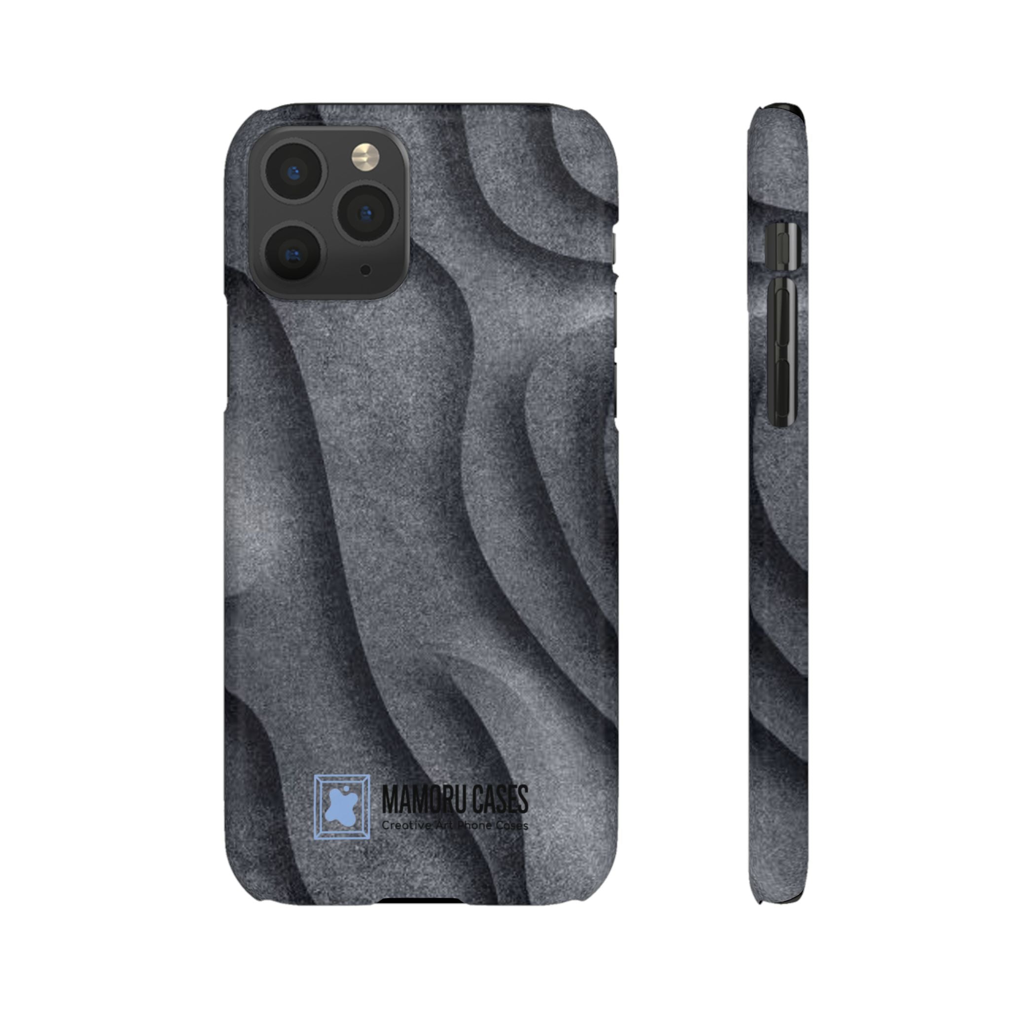 Phone Case — Textured Charcoal Wave Snap Case