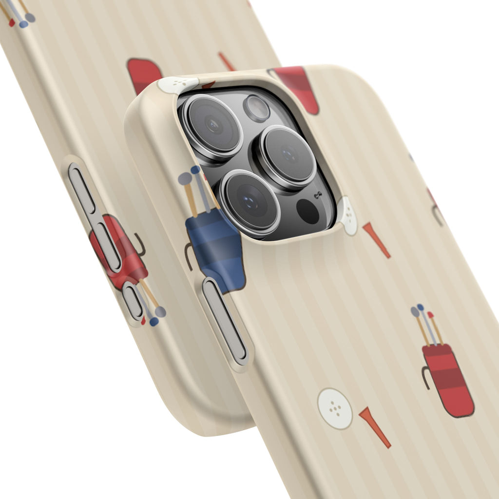 Golf Pattern Phone Case — Retro Golf Bag & Tee iPhone Case