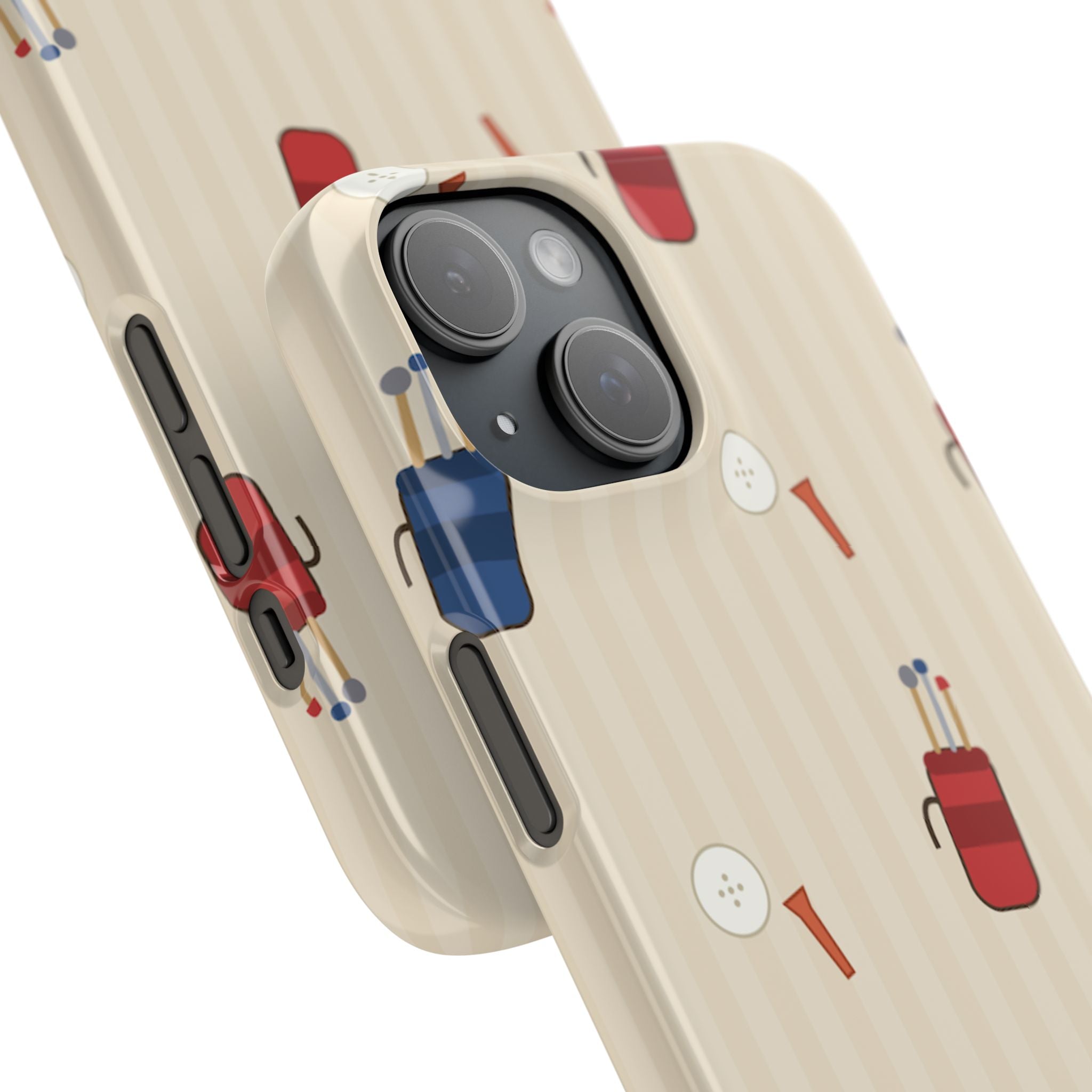 Golf Pattern Phone Case — Retro Golf Bag & Tee iPhone Case