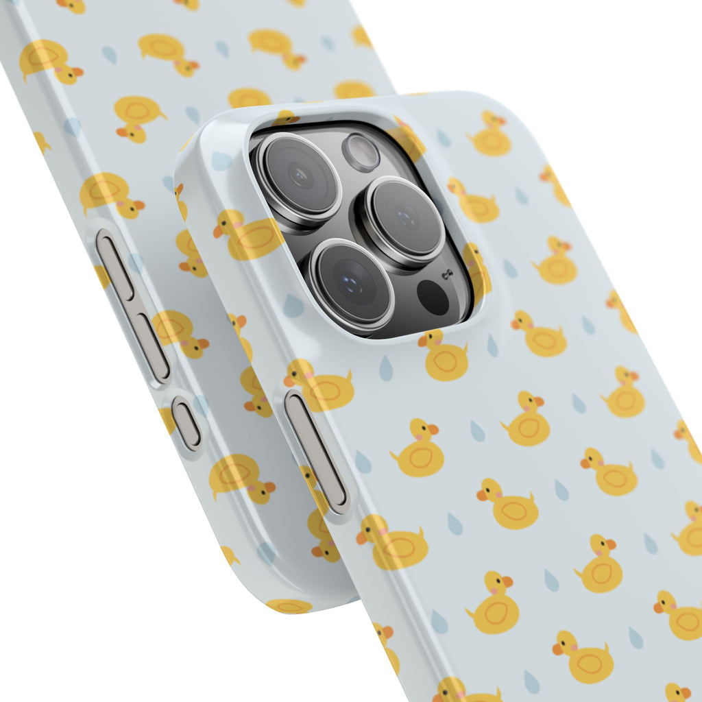 Rubber Duck Pattern Phone Case — Cute Yellow Ducks Waterproof Design
