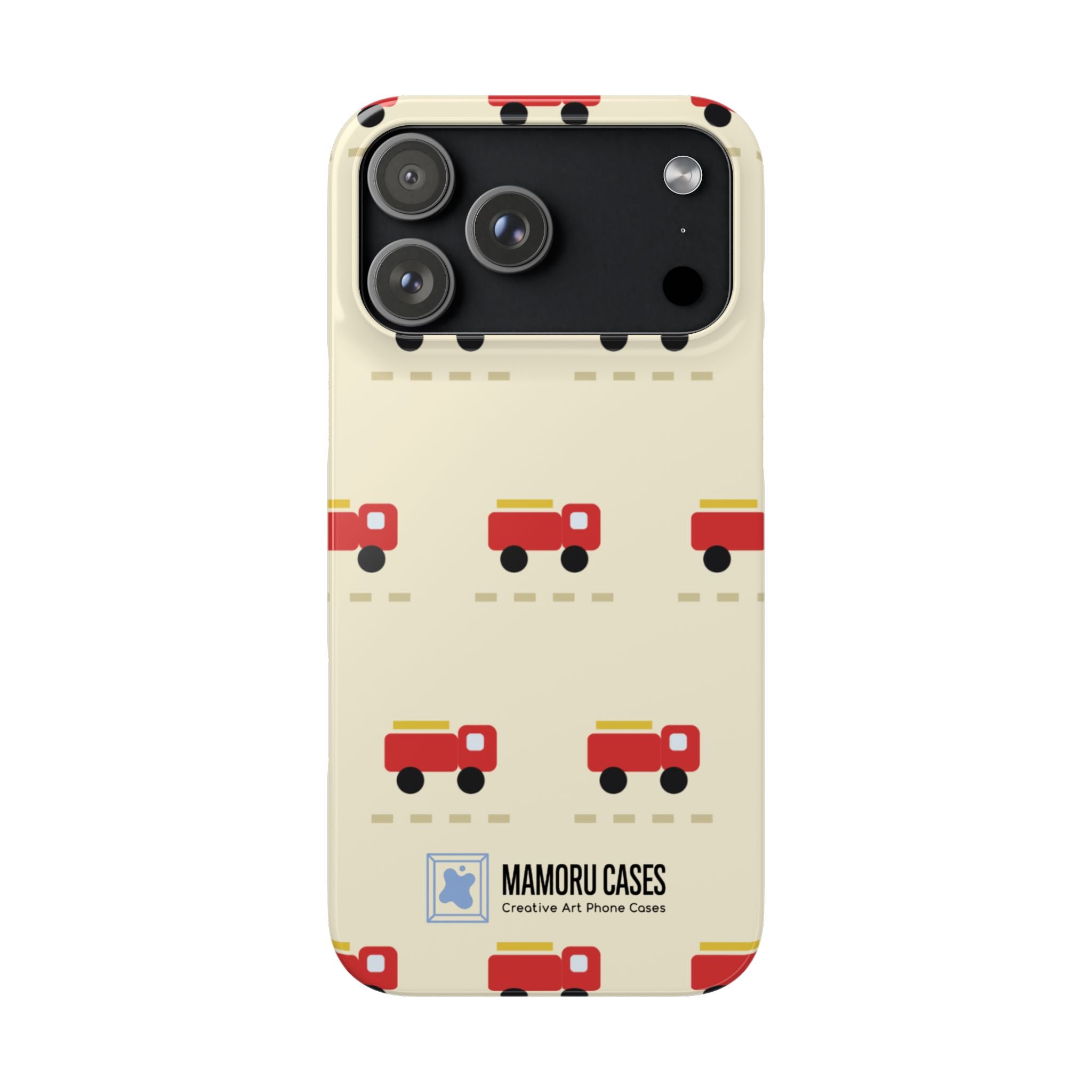 Fire Truck Pattern Phone Case — Cute Retro Kids iPhone Cover
