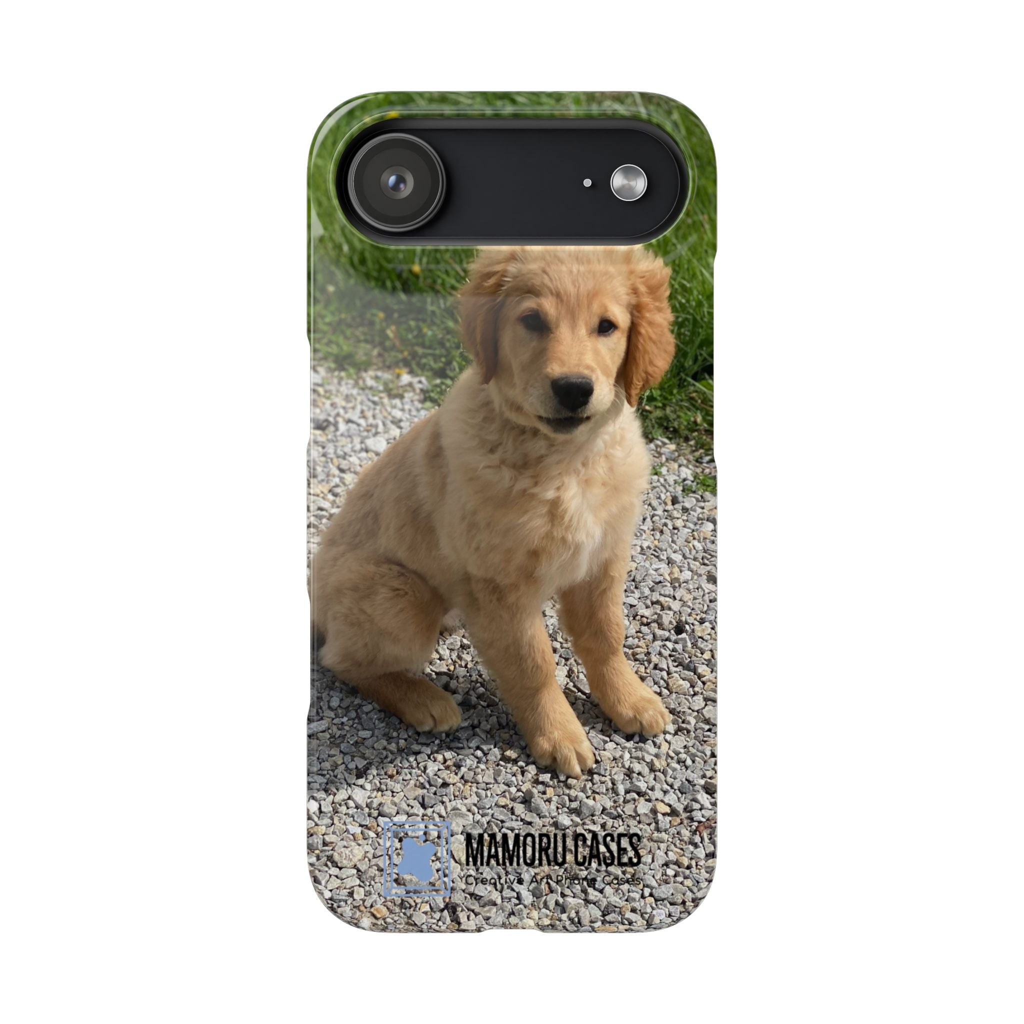 Phone Case — Cute Golden Retriever Puppy Photo Protective Snap Case