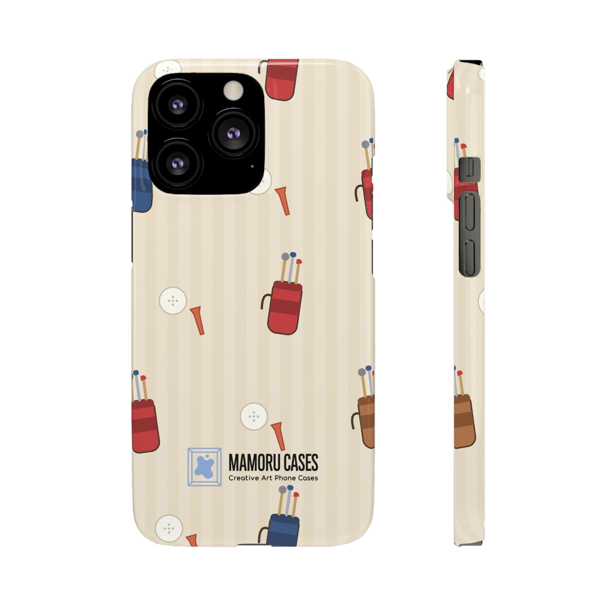 Golf Pattern Phone Case — Retro Golf Bag & Tee iPhone Case