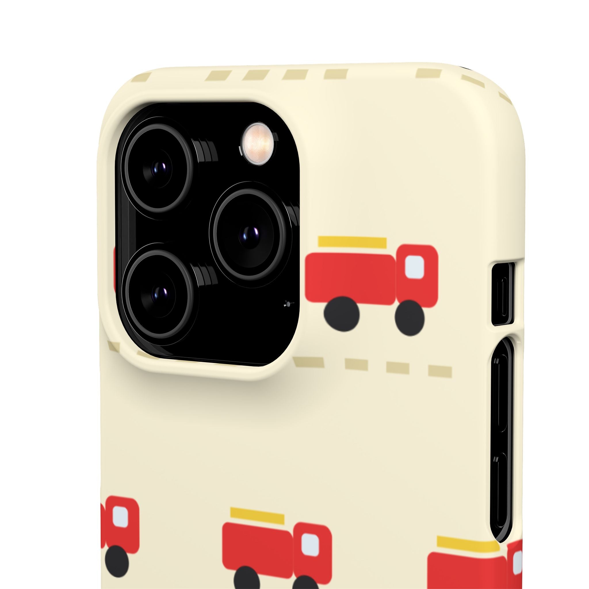 Fire Truck Pattern Phone Case — Cute Retro Kids iPhone Cover