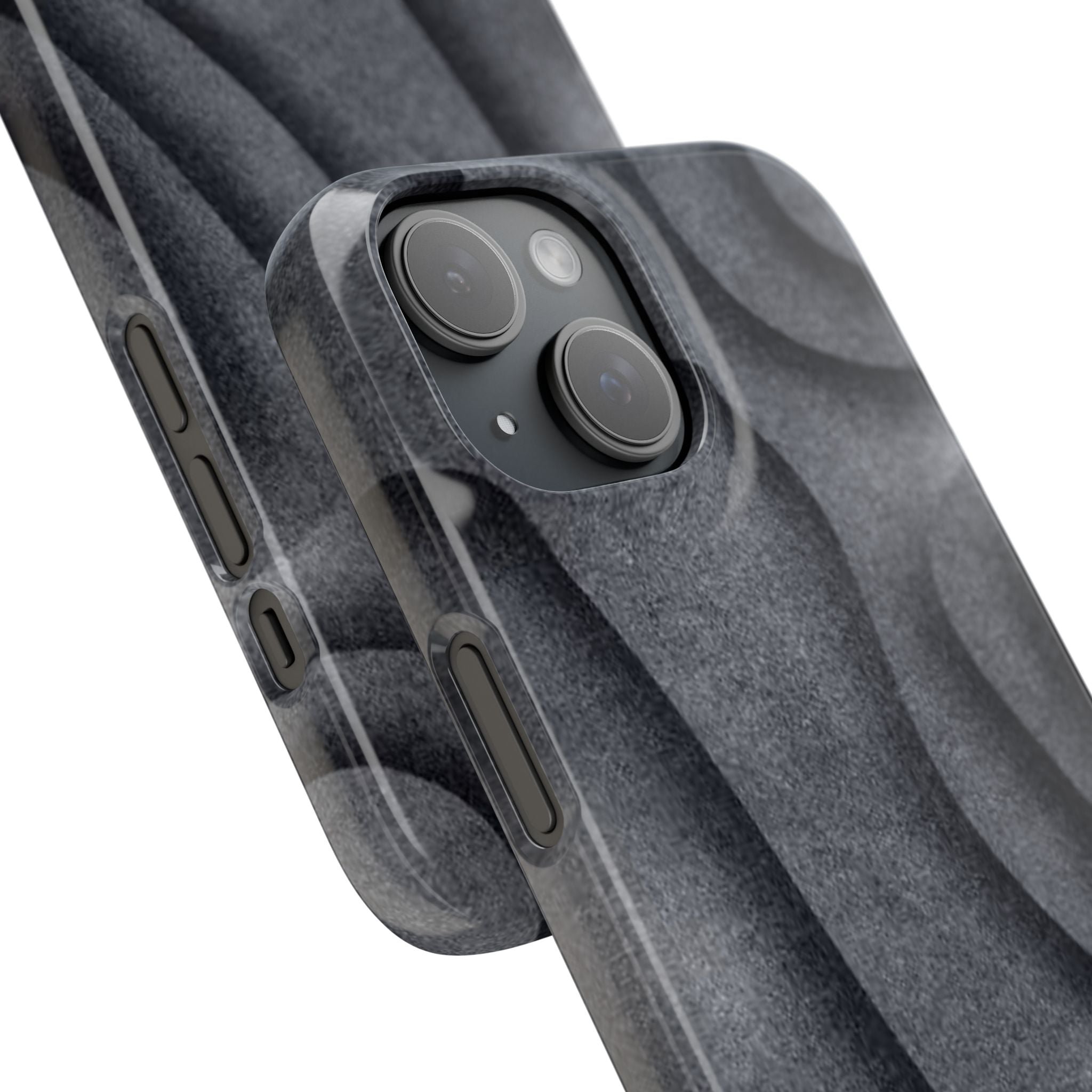 Phone Case — Textured Charcoal Wave Snap Case