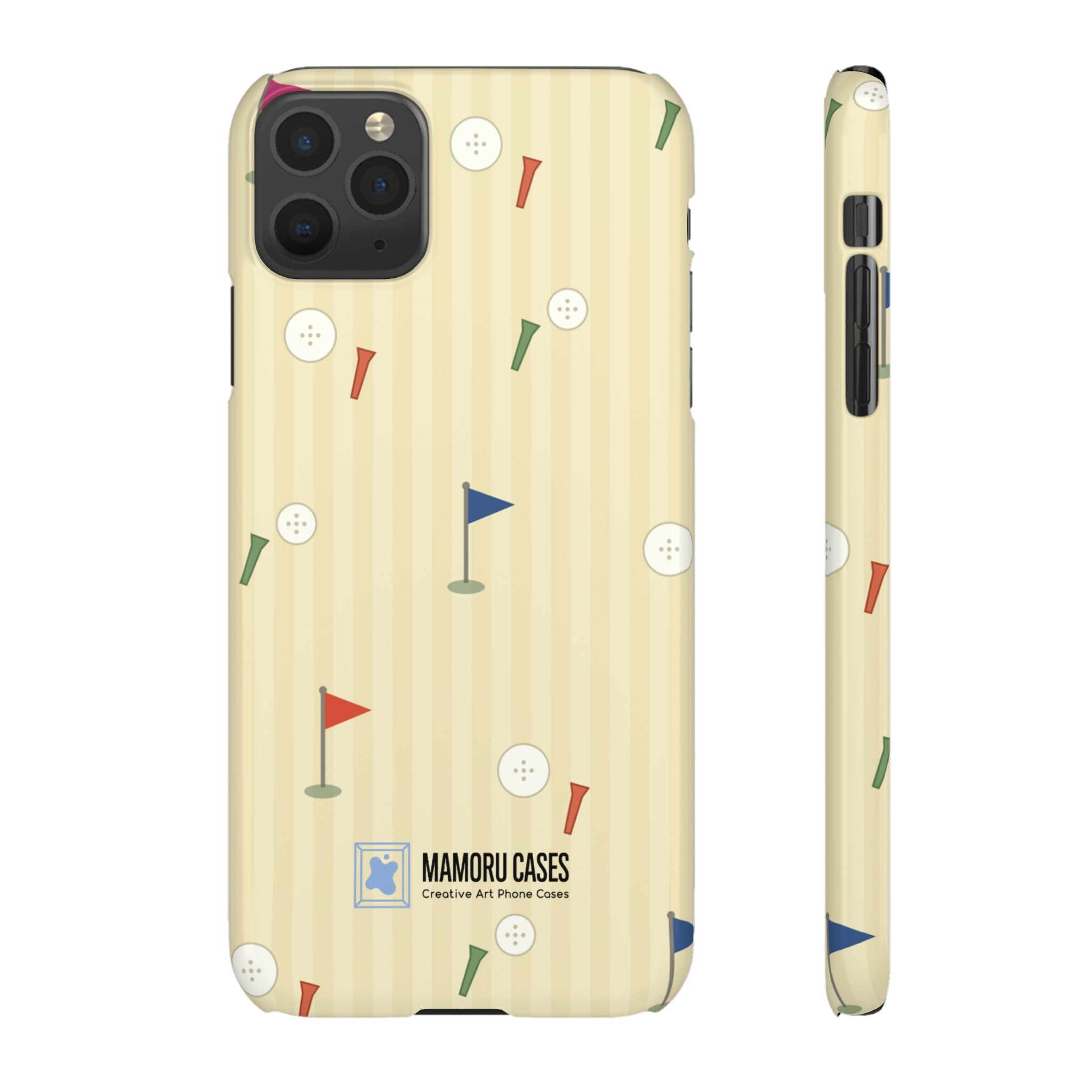 Golf Tee & Button Pattern Phone Case — Slim Snap Phone Case