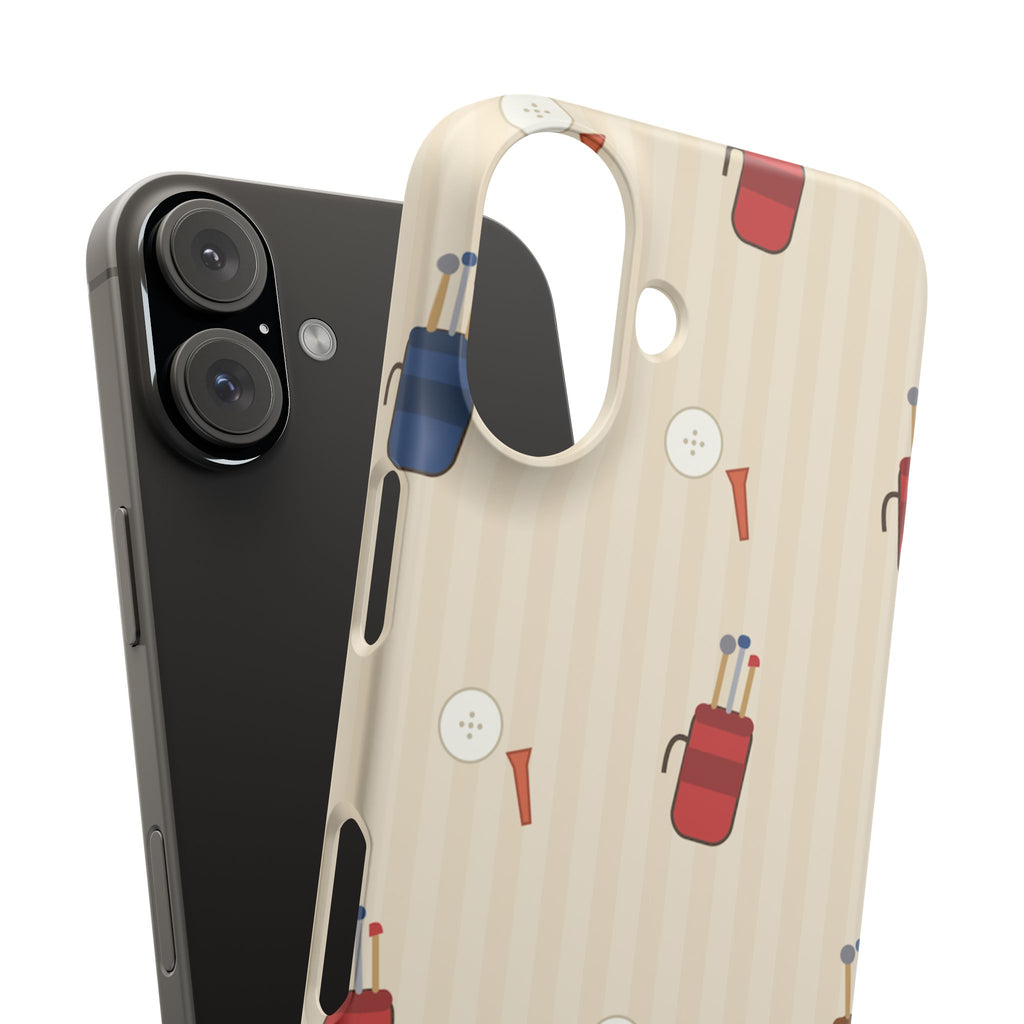 Golf Pattern Phone Case — Retro Golf Bag & Tee iPhone Case