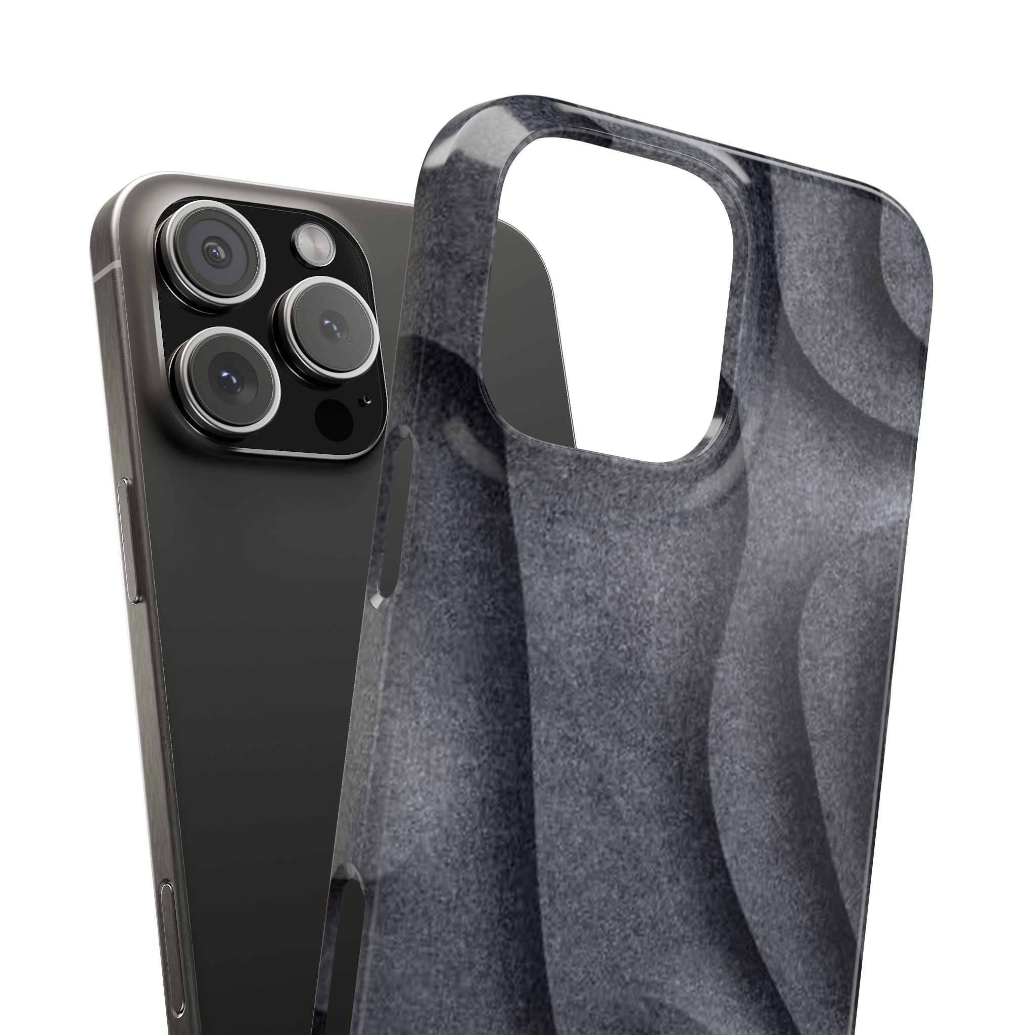 Phone Case — Textured Charcoal Wave Snap Case