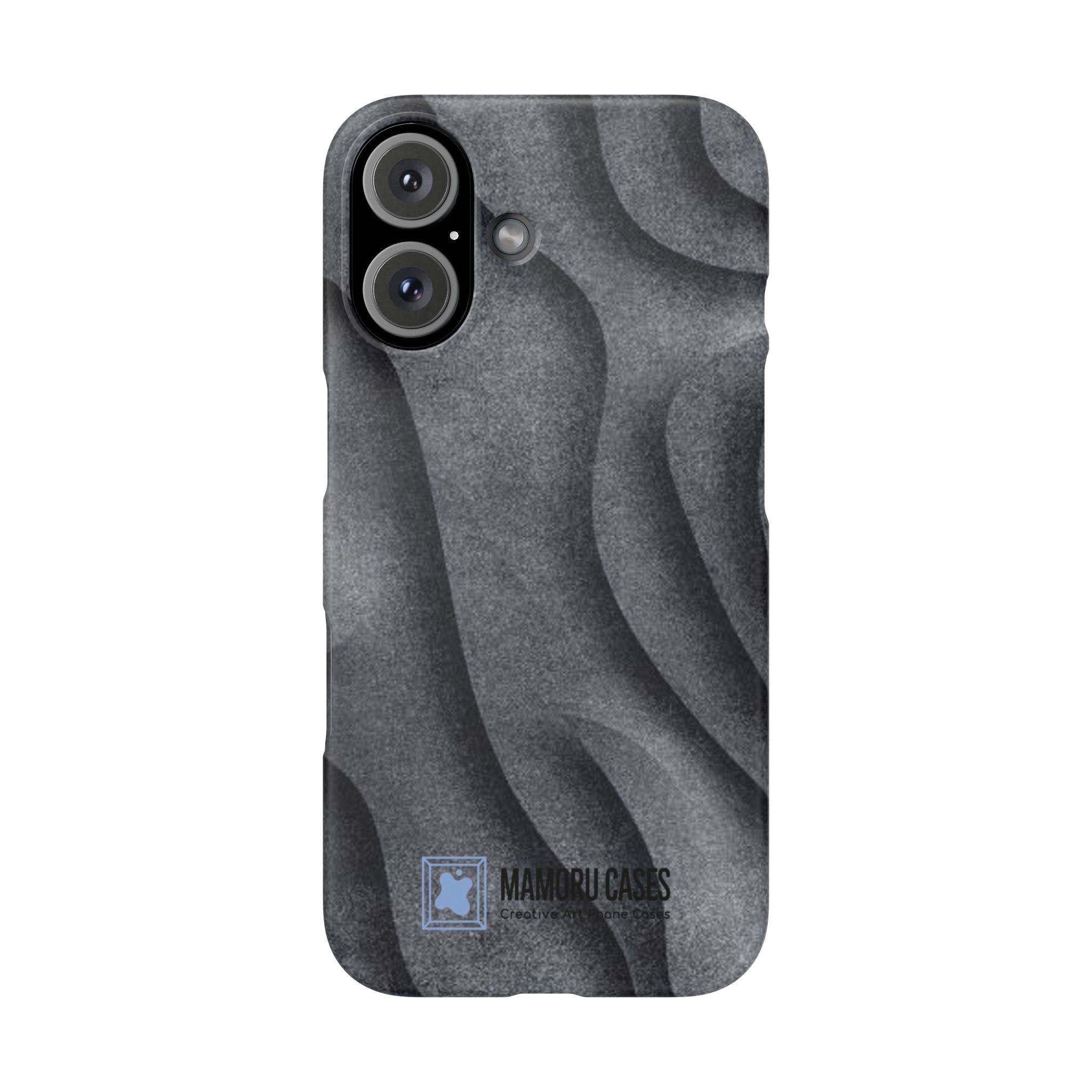 Phone Case — Textured Charcoal Wave Snap Case