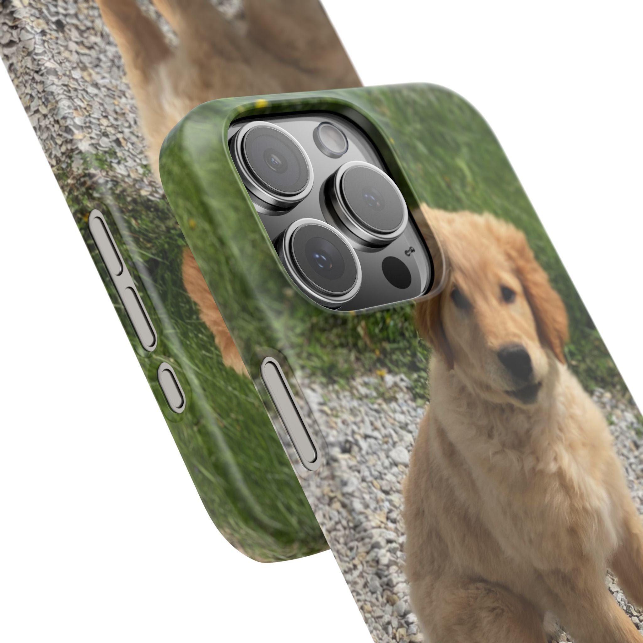 Phone Case — Cute Golden Retriever Puppy Photo Protective Snap Case