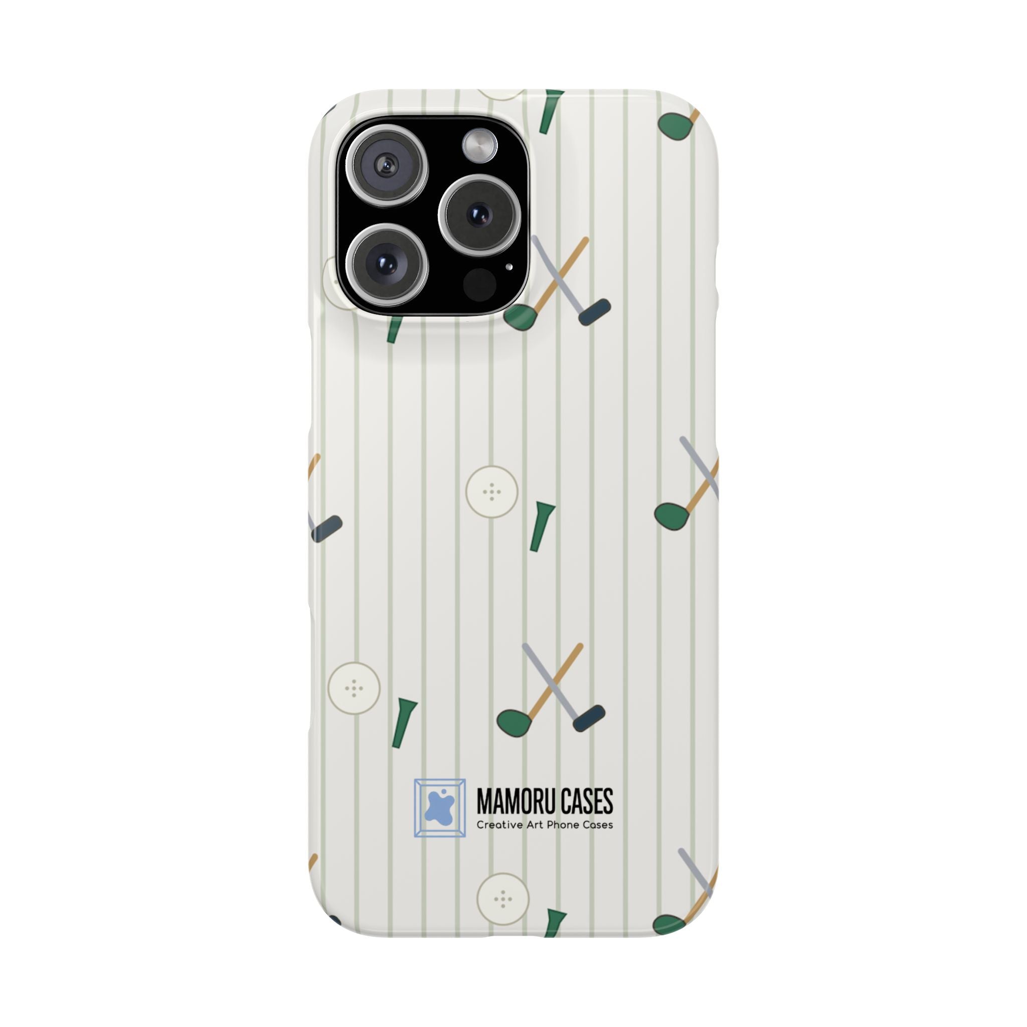 Mamoru Cases | Golf Pattern Snap Phone Case Tee & Mallet Design