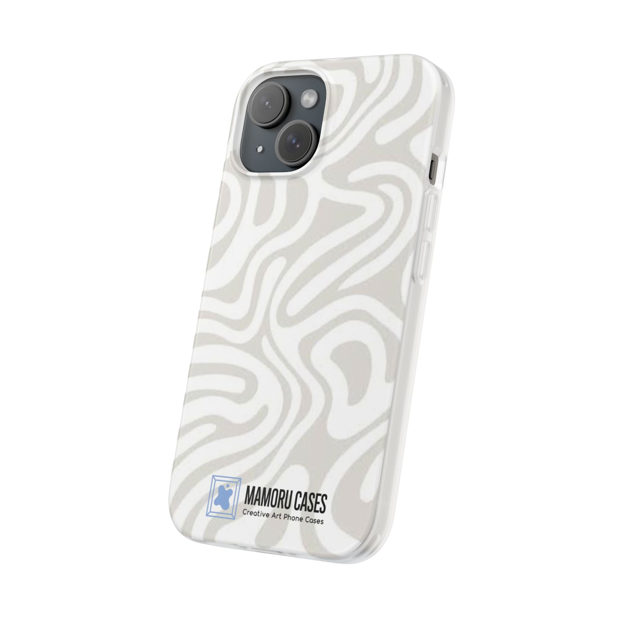 Abstract Neutral Swirl Phone Case — Flexible Protective Cover