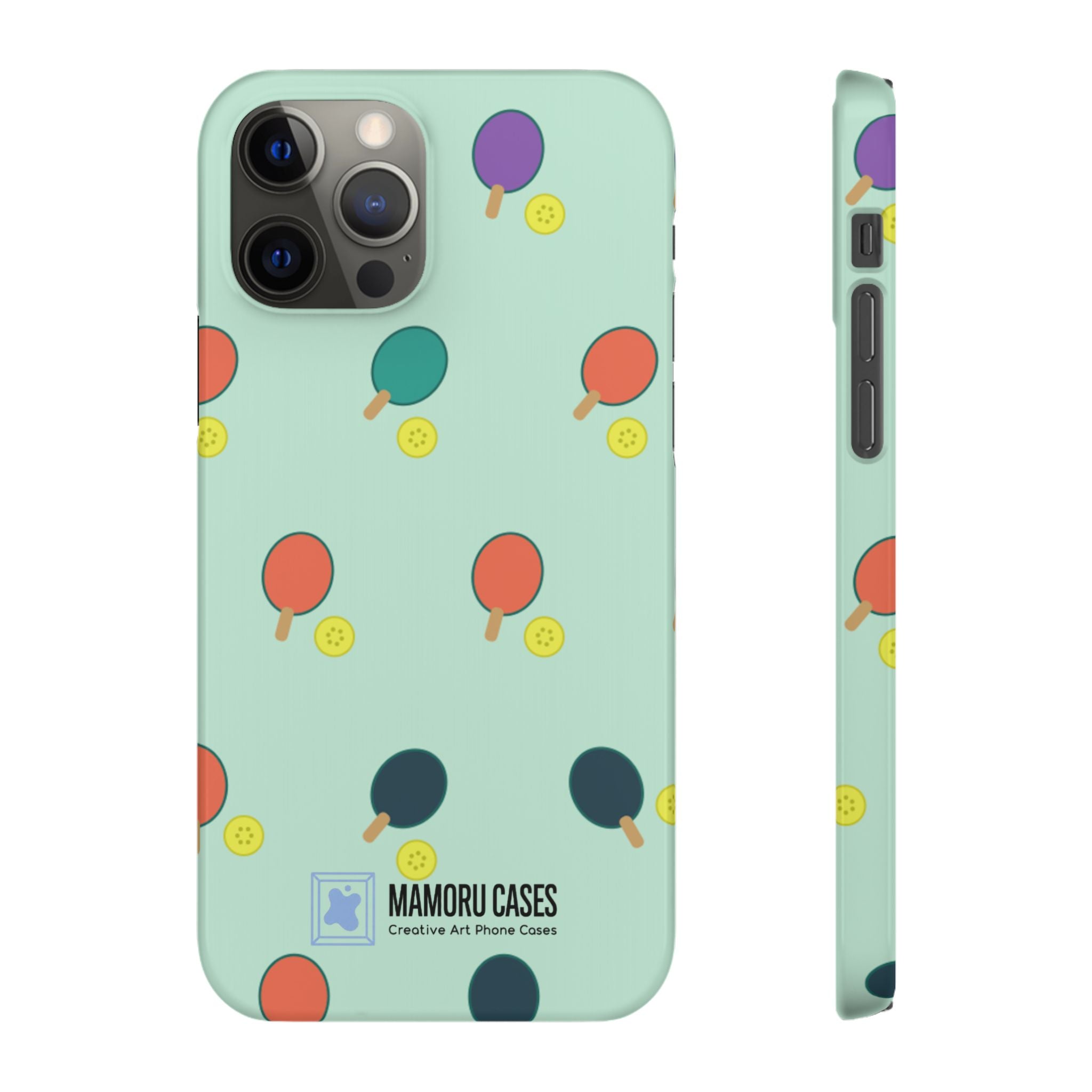 Ping Pong Paddle Pattern Phone Case — Mint Athletic Phone Cover