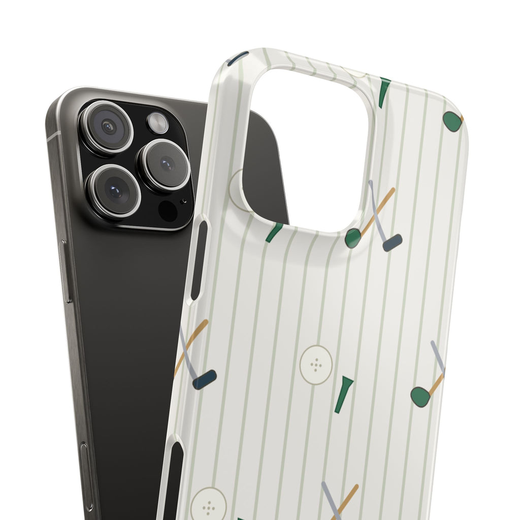 Mamoru Cases | Golf Pattern Snap Phone Case Tee & Mallet Design