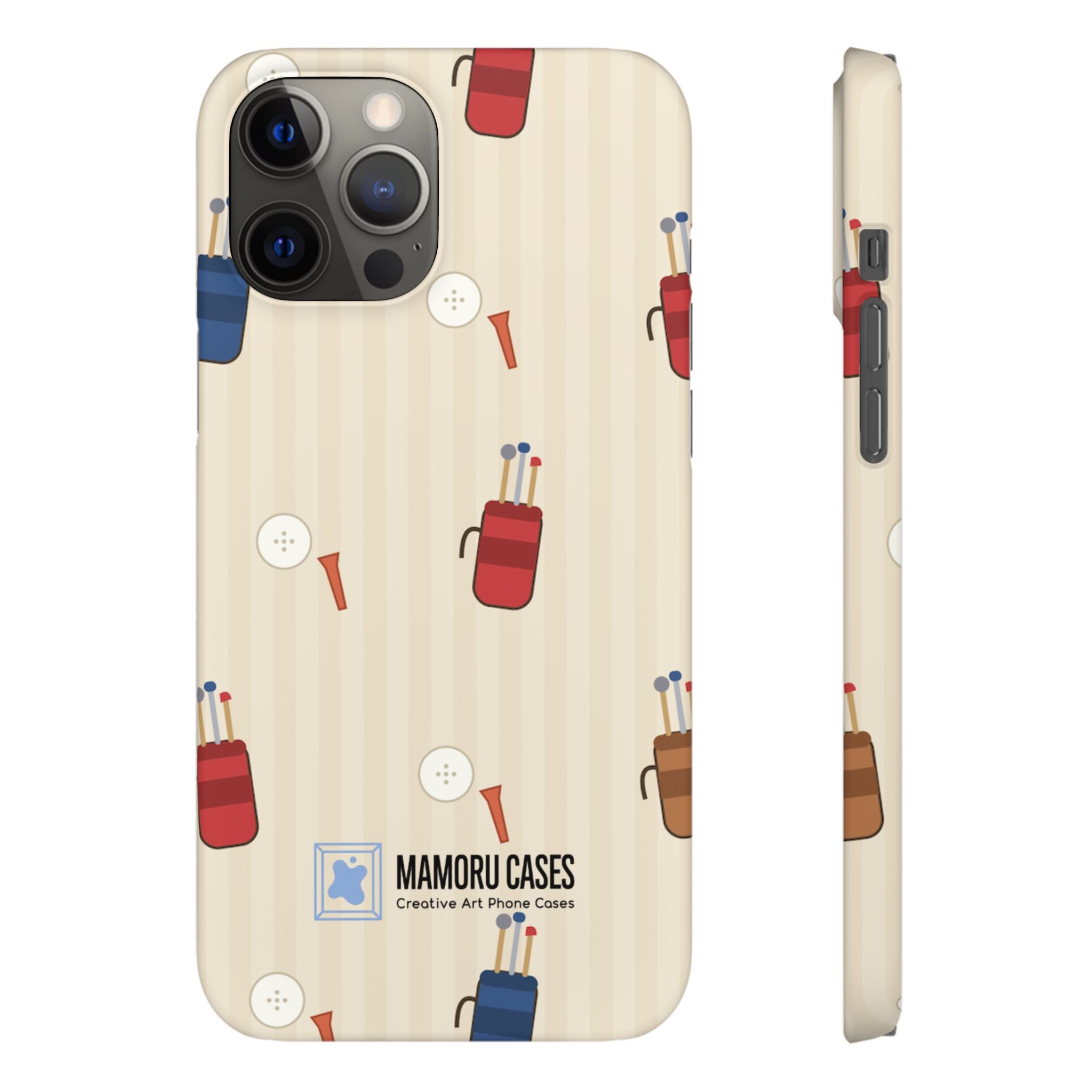 Golf Pattern Phone Case — Retro Golf Bag & Tee iPhone Case