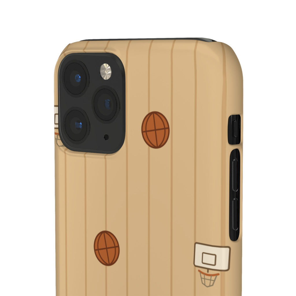 Basketball Court Phone Case — Slim Protective Snap Case with Hoops Pattern