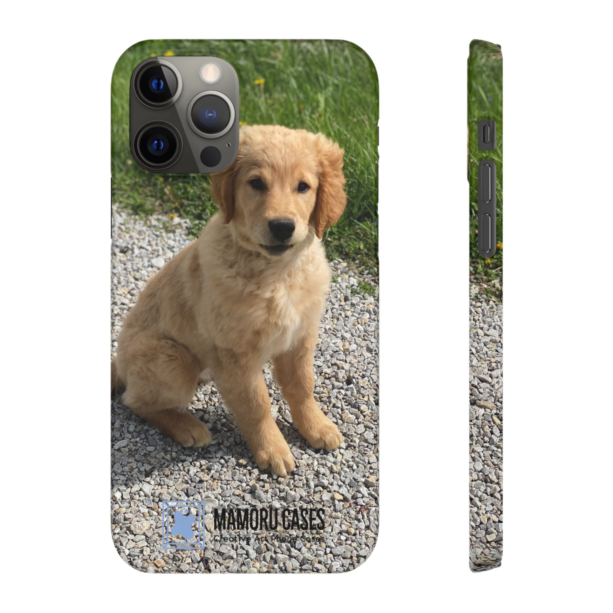 Phone Case — Cute Golden Retriever Puppy Photo Protective Snap Case