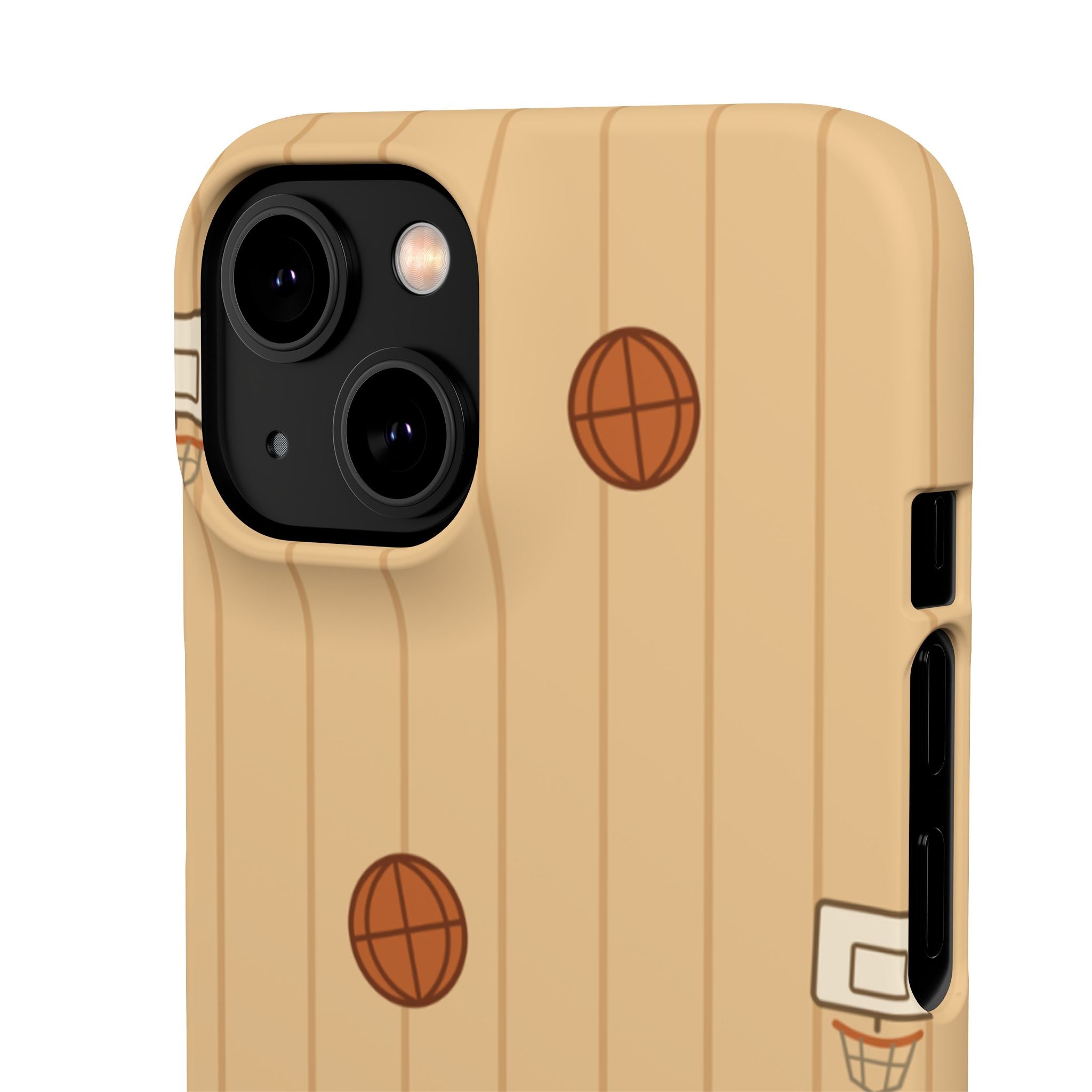 Basketball Court Phone Case — Slim Protective Snap Case with Hoops Pattern