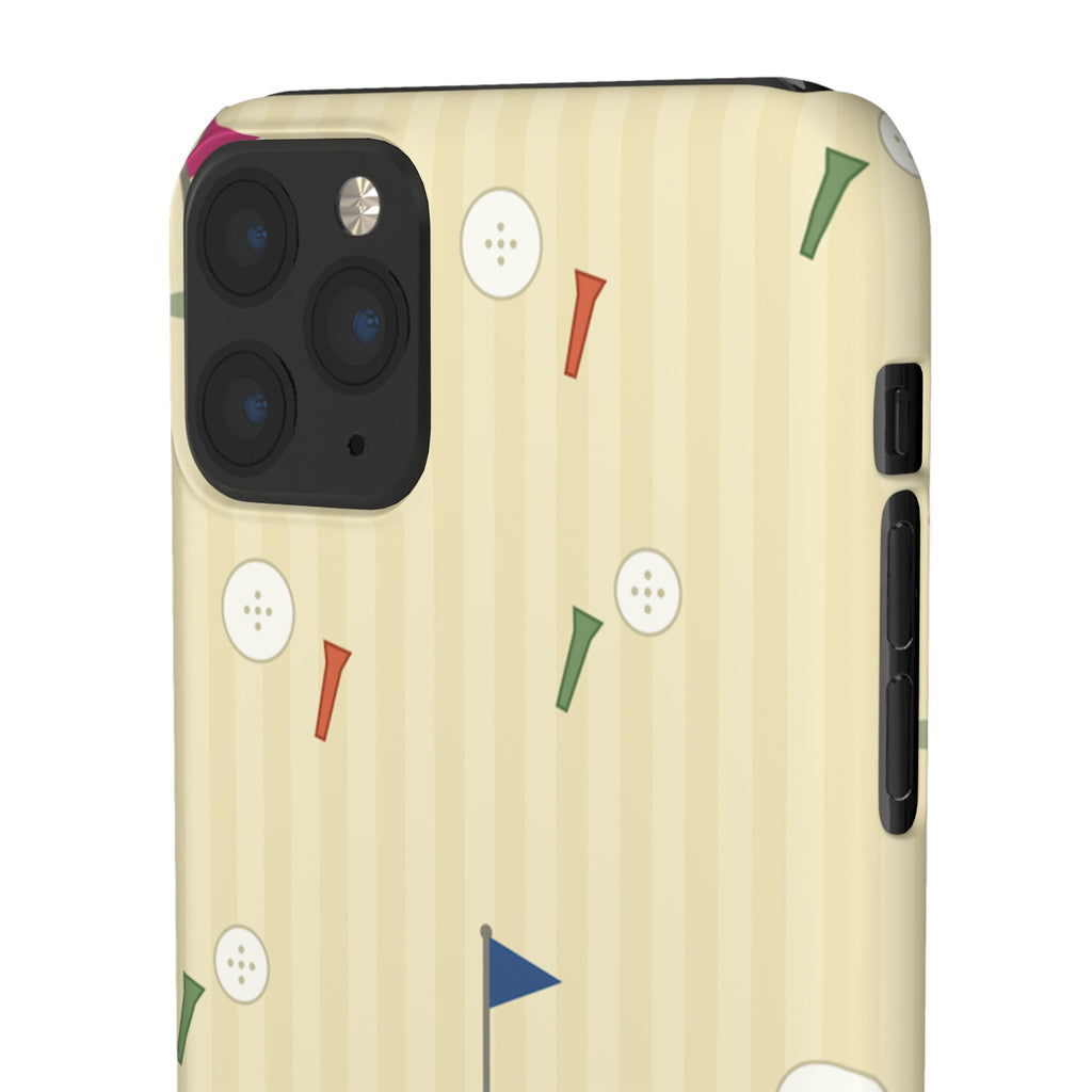 Golf Tee & Button Pattern Phone Case — Slim Snap Phone Case