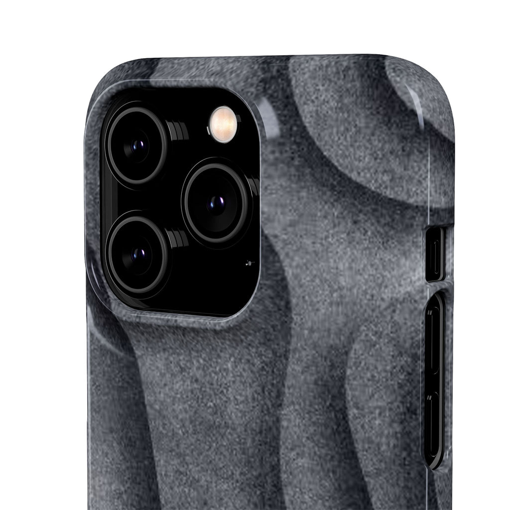 Phone Case — Textured Charcoal Wave Snap Case