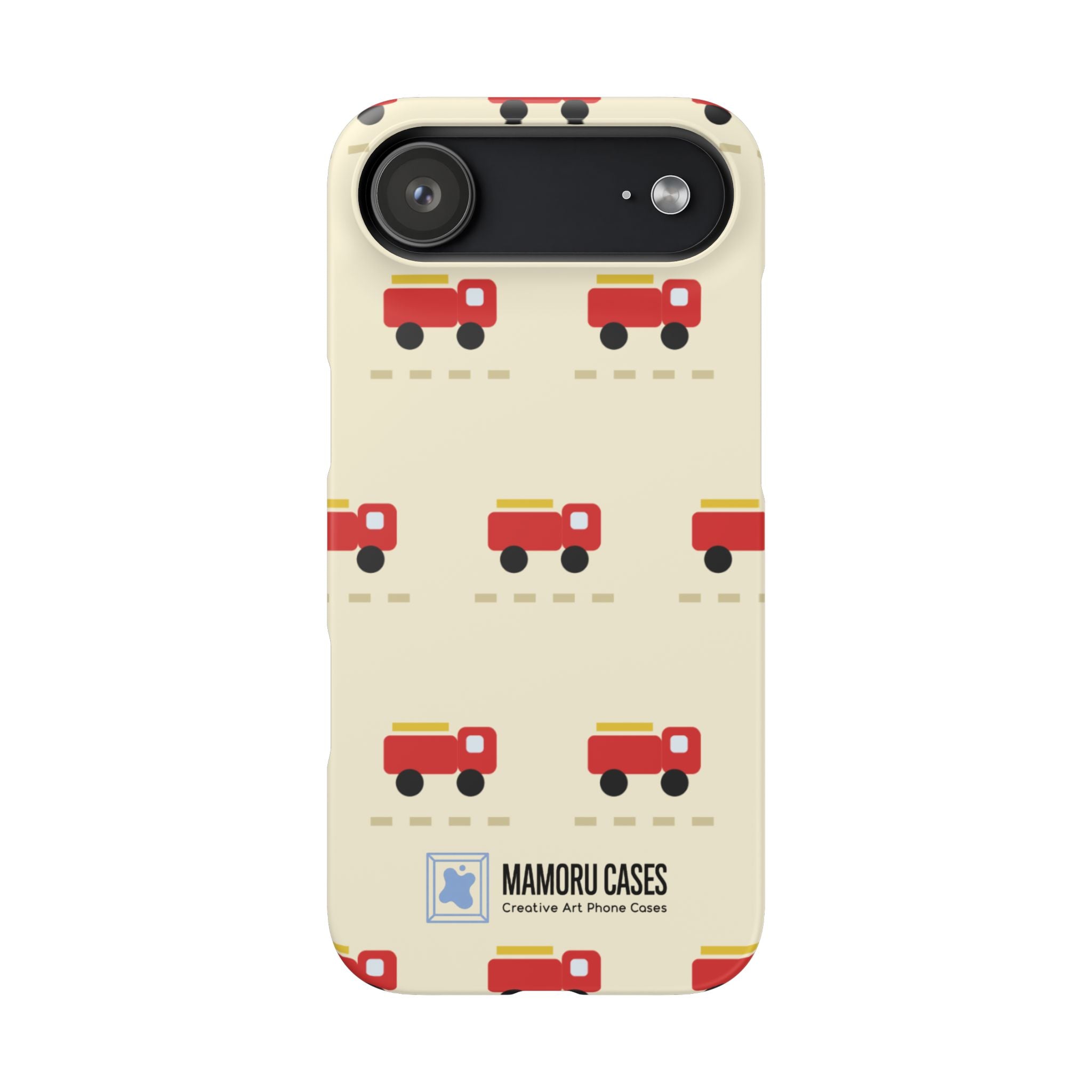 Fire Truck Pattern Phone Case — Cute Retro Kids iPhone Cover