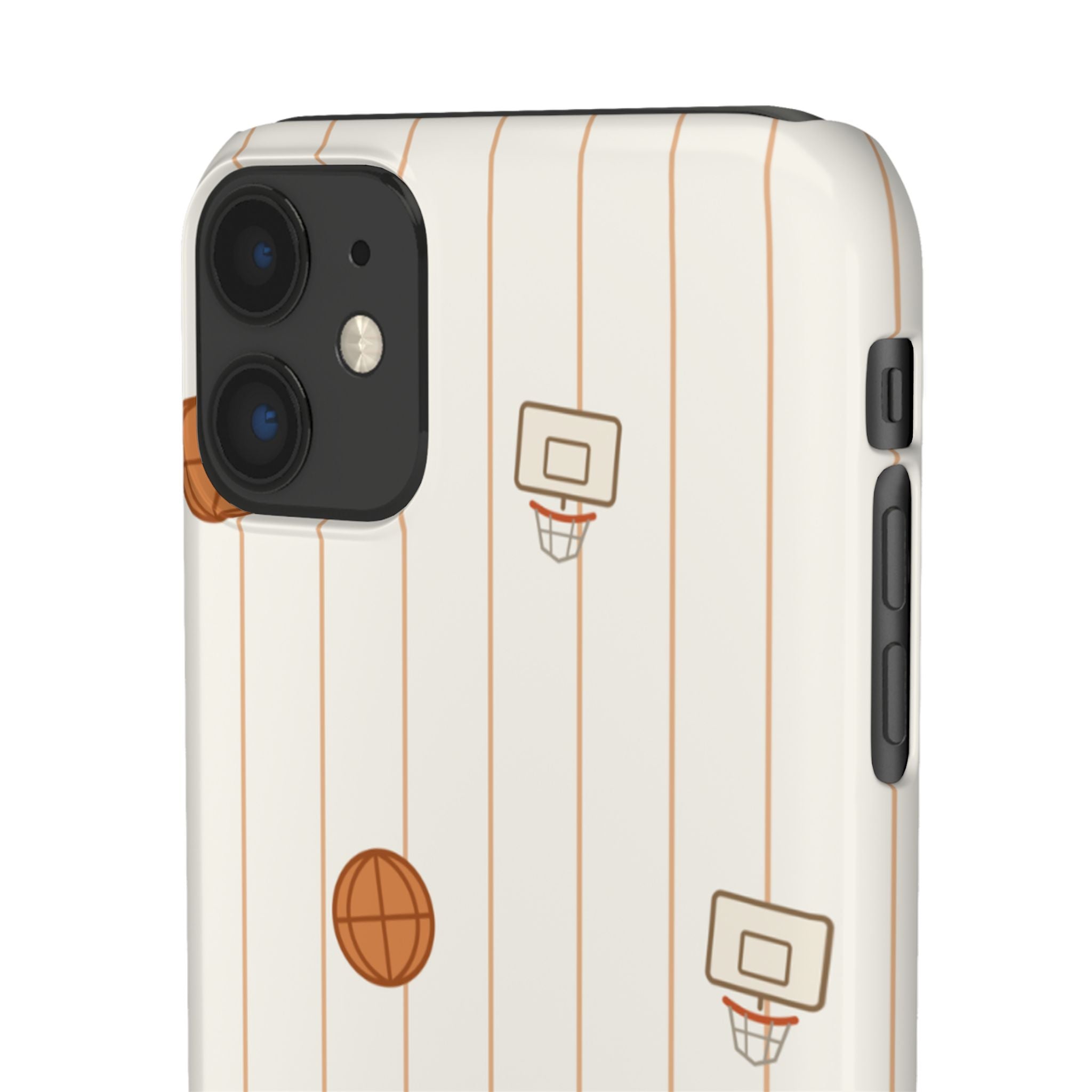Basketball Pattern Phone Case — Cute Hoops Snap Case