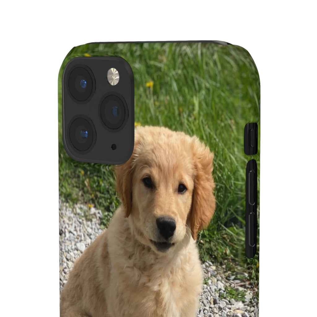 Phone Case — Cute Golden Retriever Puppy Photo Protective Snap Case