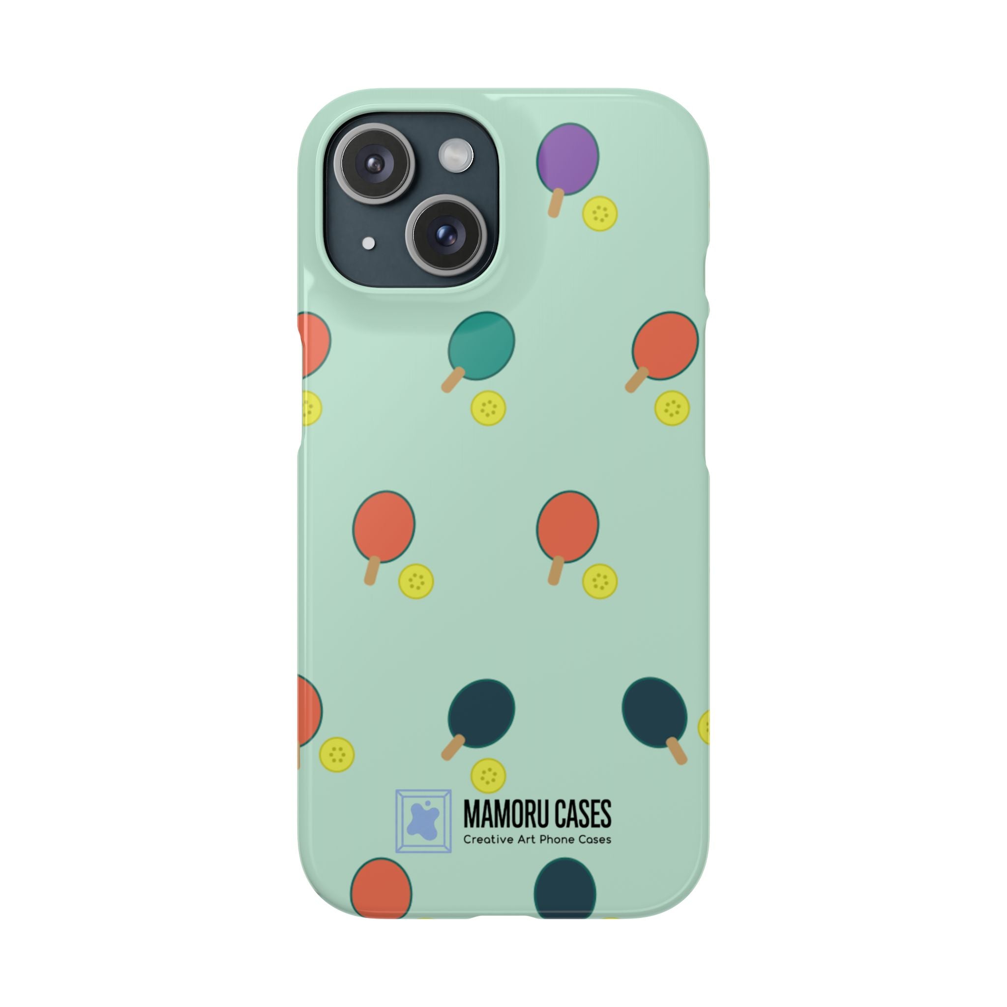 Ping Pong Paddle Pattern Phone Case — Mint Athletic Phone Cover