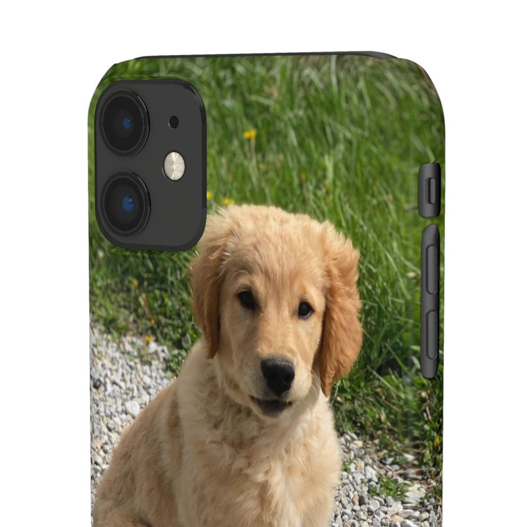 Phone Case — Cute Golden Retriever Puppy Photo Protective Snap Case