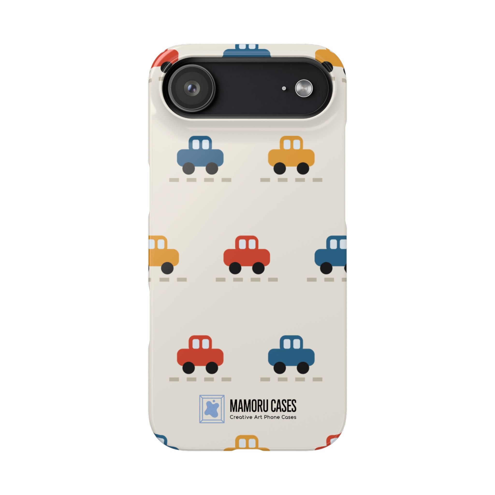 Cute Retro Toy Car Phone Case — Colorful Kids Pattern Snap Case