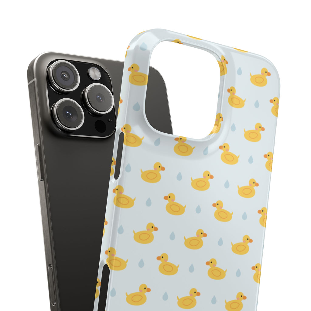 Rubber Duck Pattern Phone Case — Cute Yellow Ducks Waterproof Design