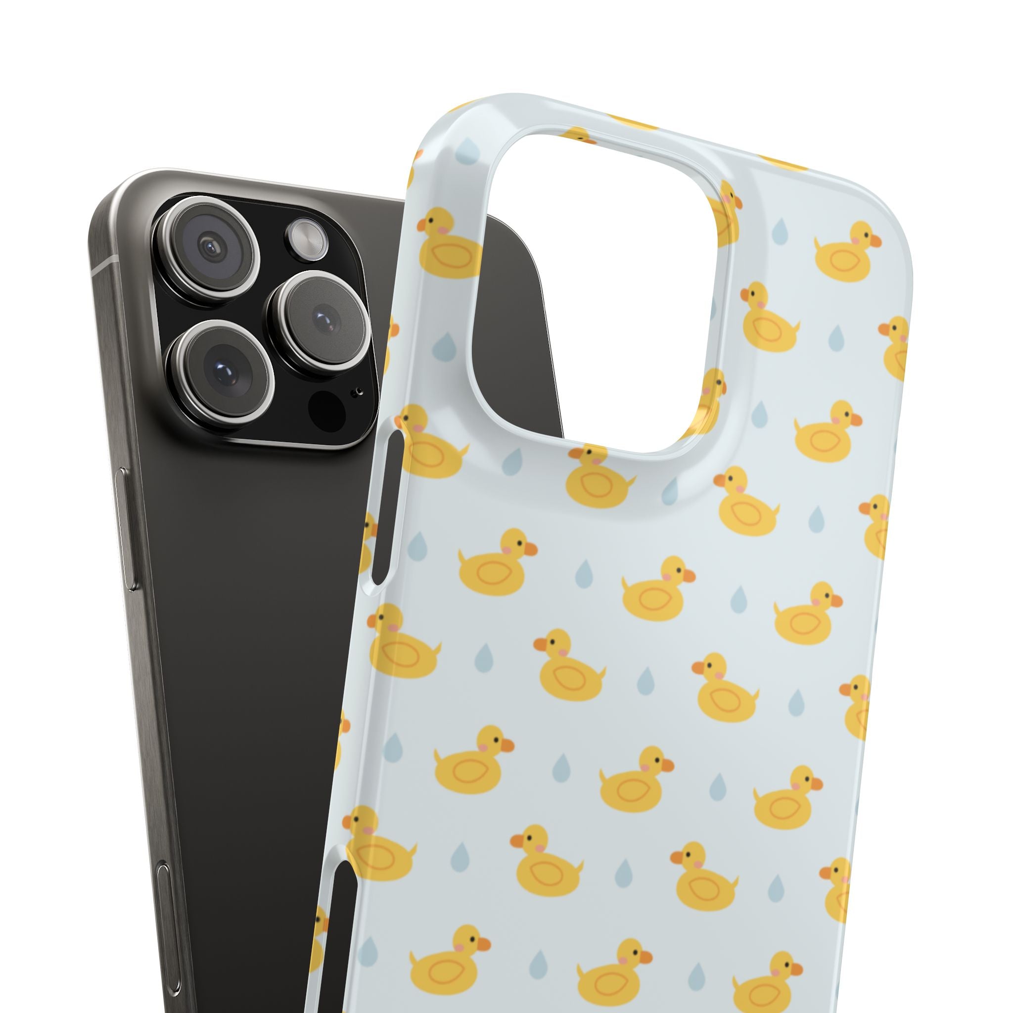 Rubber Duck Pattern Phone Case — Cute Yellow Ducks Waterproof Design