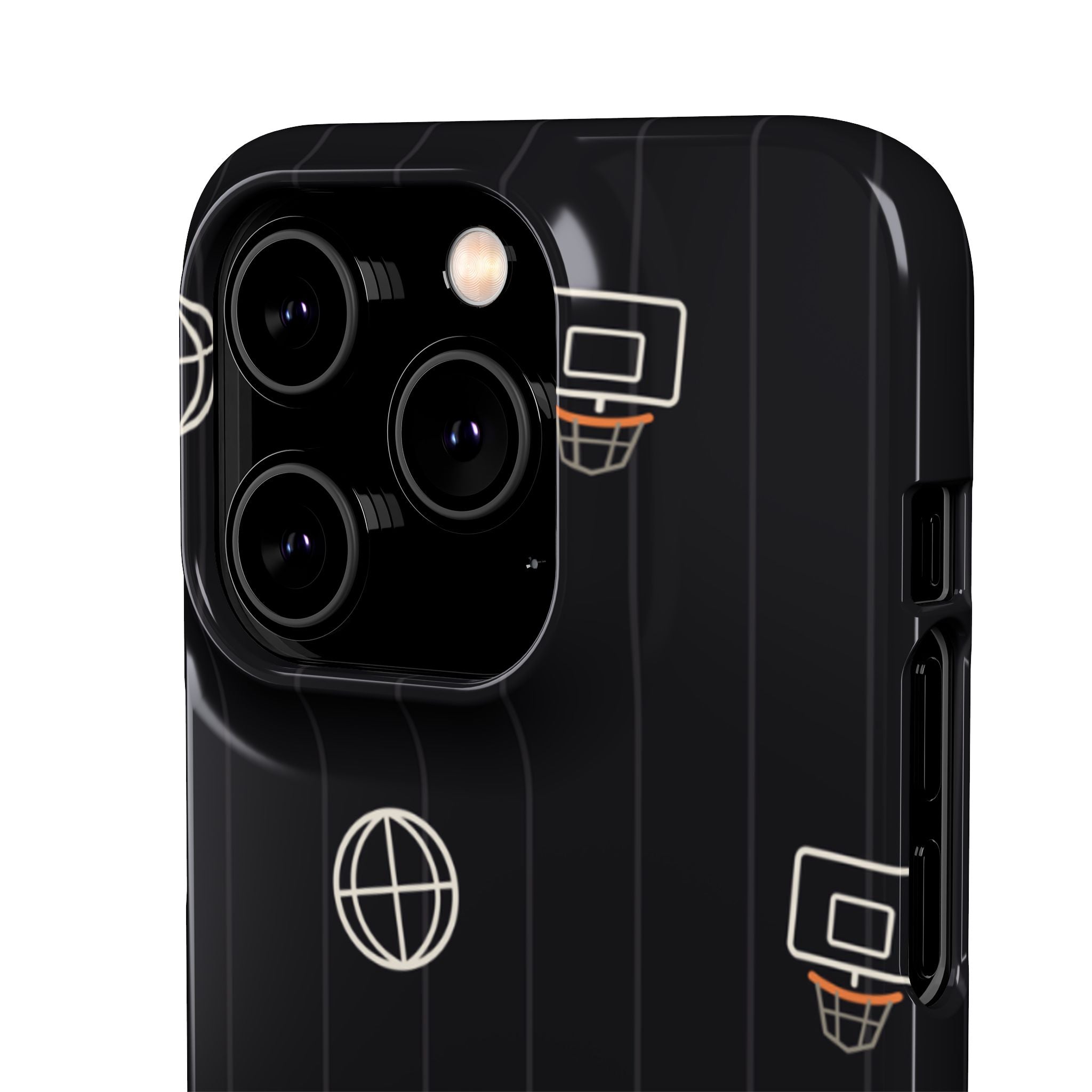 Snap Case — Black Minimalist Basketball & Street Icons Phone Case