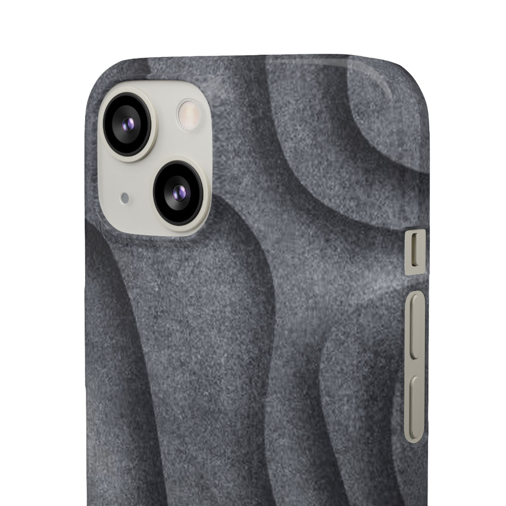 Phone Case — Textured Charcoal Wave Snap Case