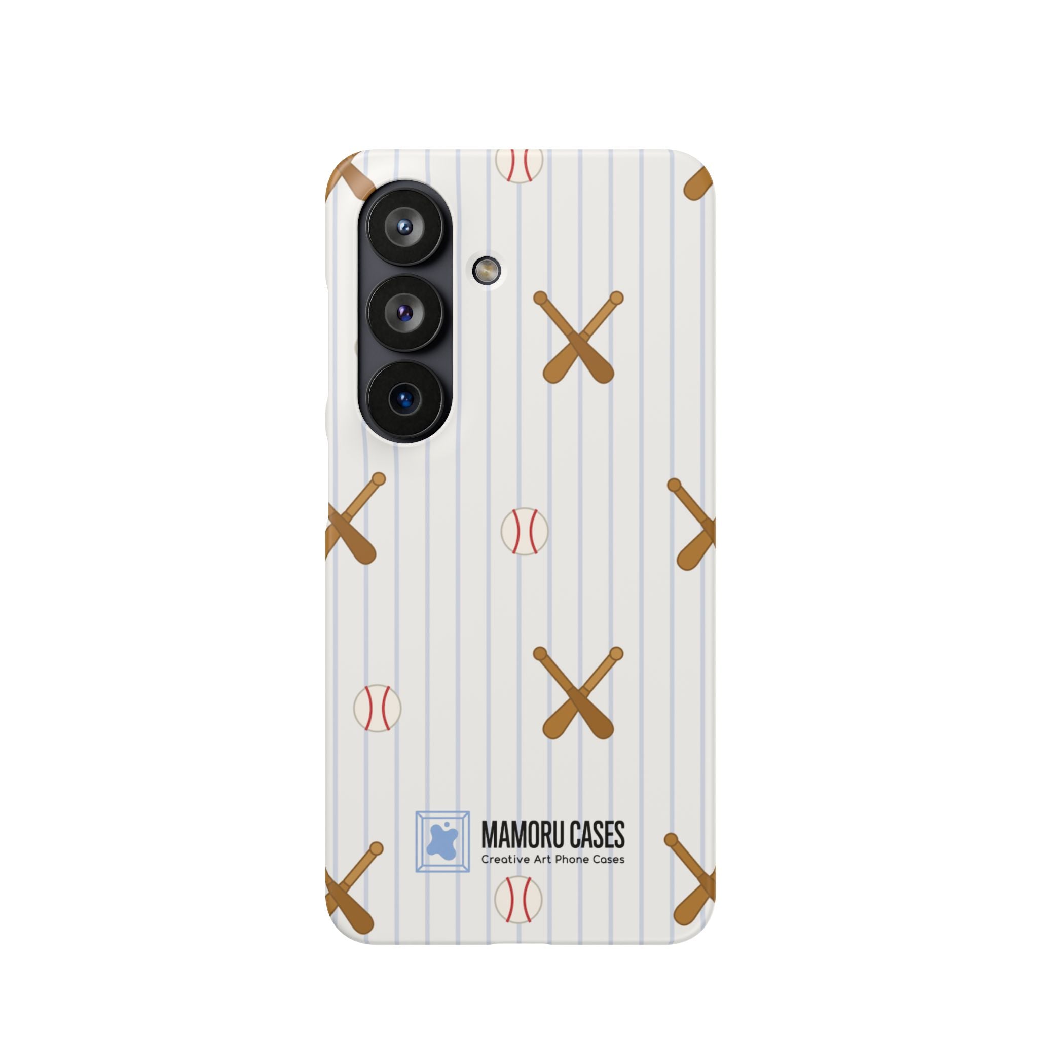 Baseball Pattern Phone Case — Bat & Ball Snap Case