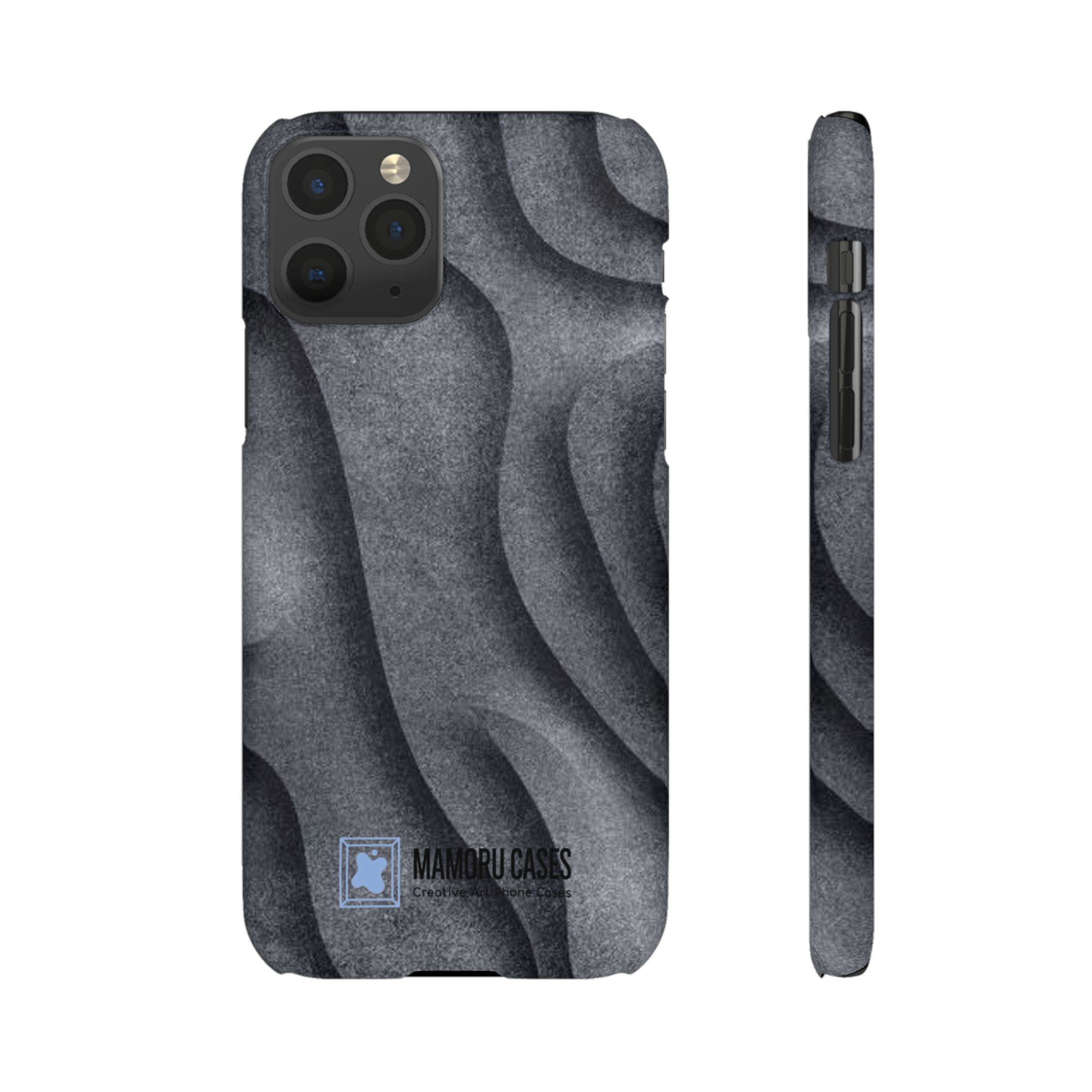 Phone Case — Textured Charcoal Wave Snap Case