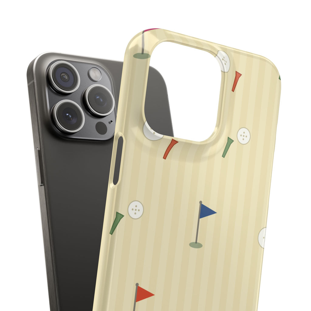 Golf Tee & Button Pattern Phone Case — Slim Snap Phone Case